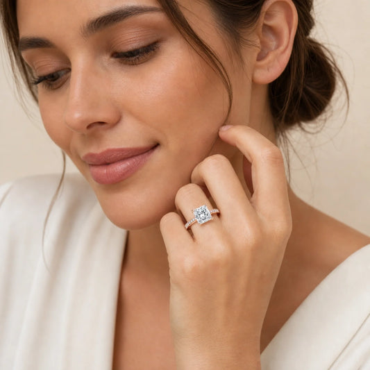 Grace Micro pavé Eternity Lab Diamond Ring - Rose