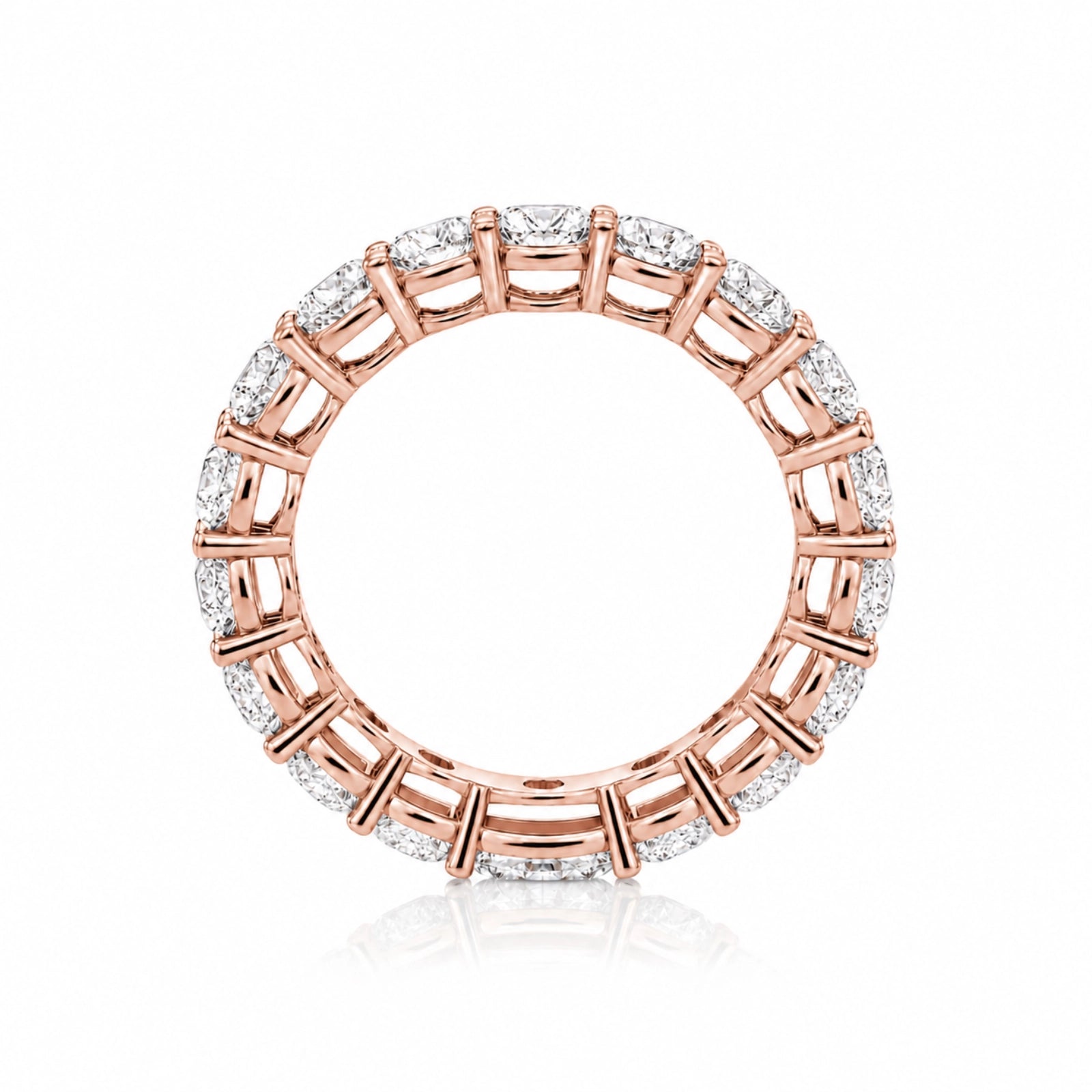Elysia Round Lab Diamond Eternity Ring - Rose