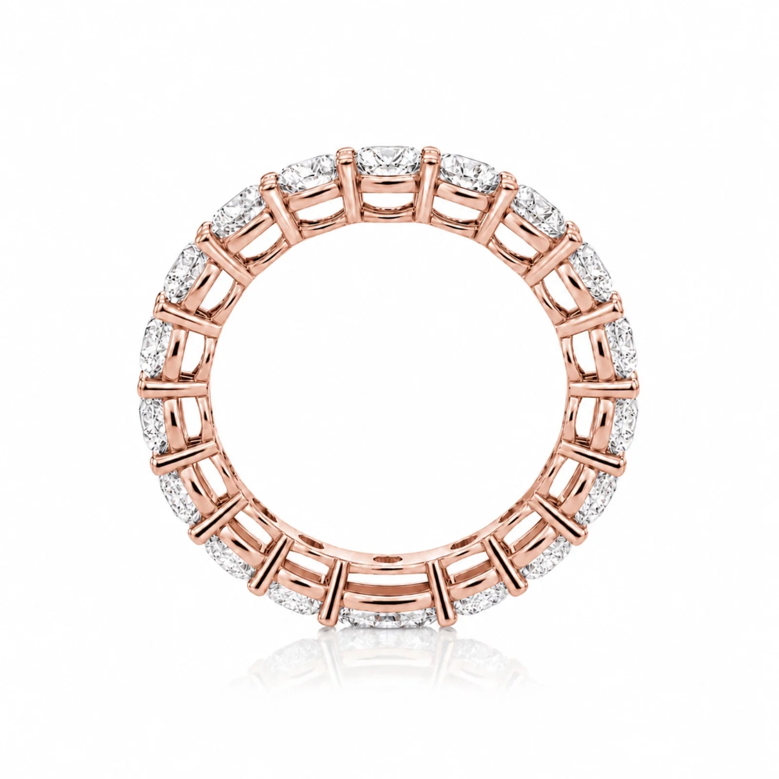 Elysia Round Lab Diamond Eternity Ring - Rose Gold