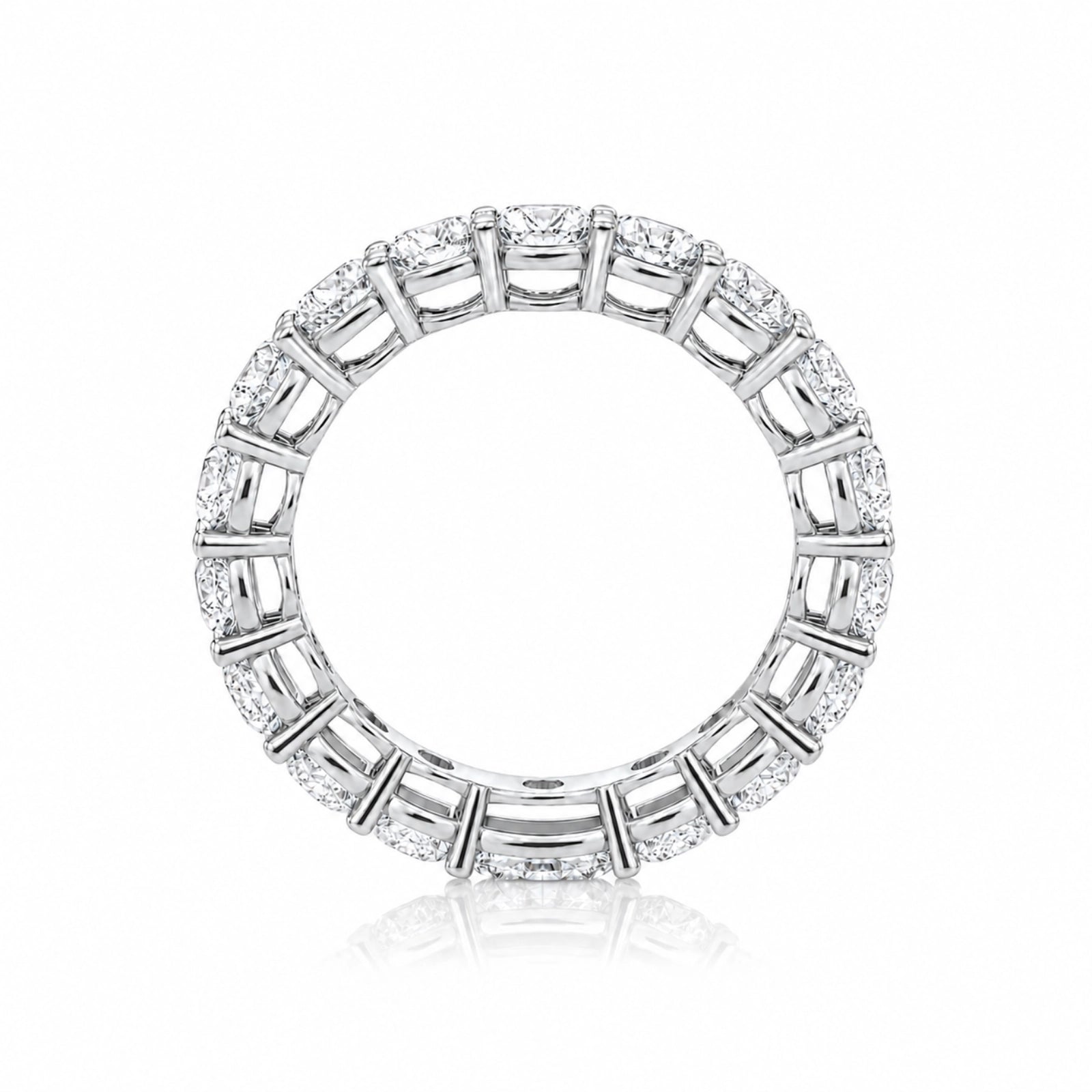 Elysia Round Lab Diamond Eternity Ring - White