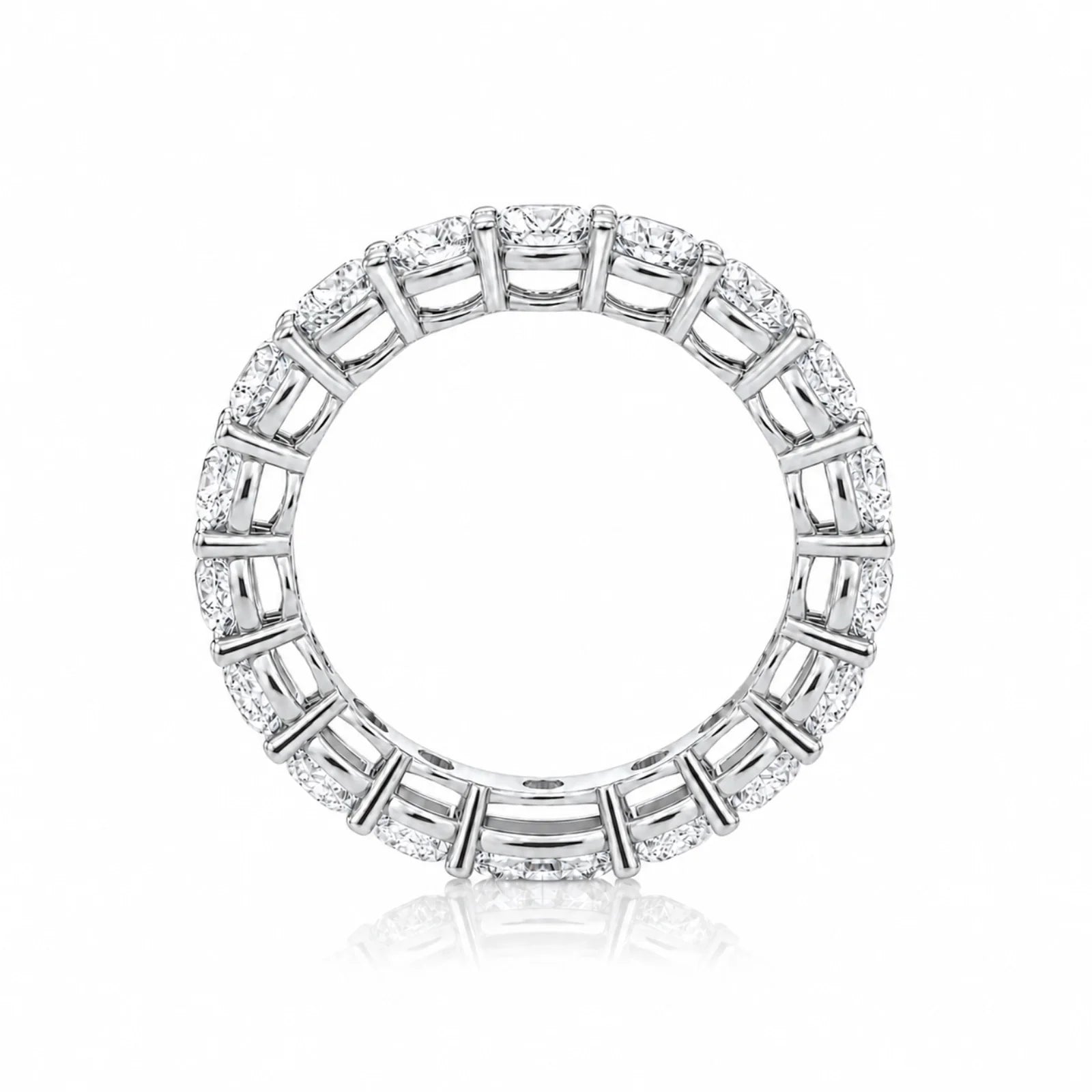 Elysia Round Lab Diamond Eternity Ring - White Gold