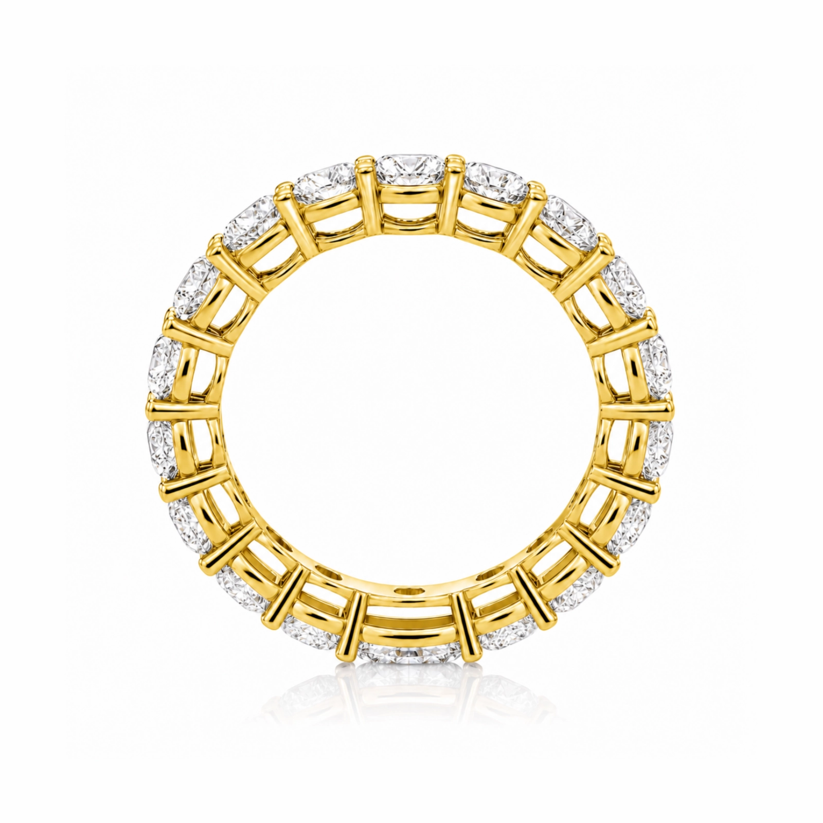 Elysia Round Lab Diamond Eternity Ring - Yellow