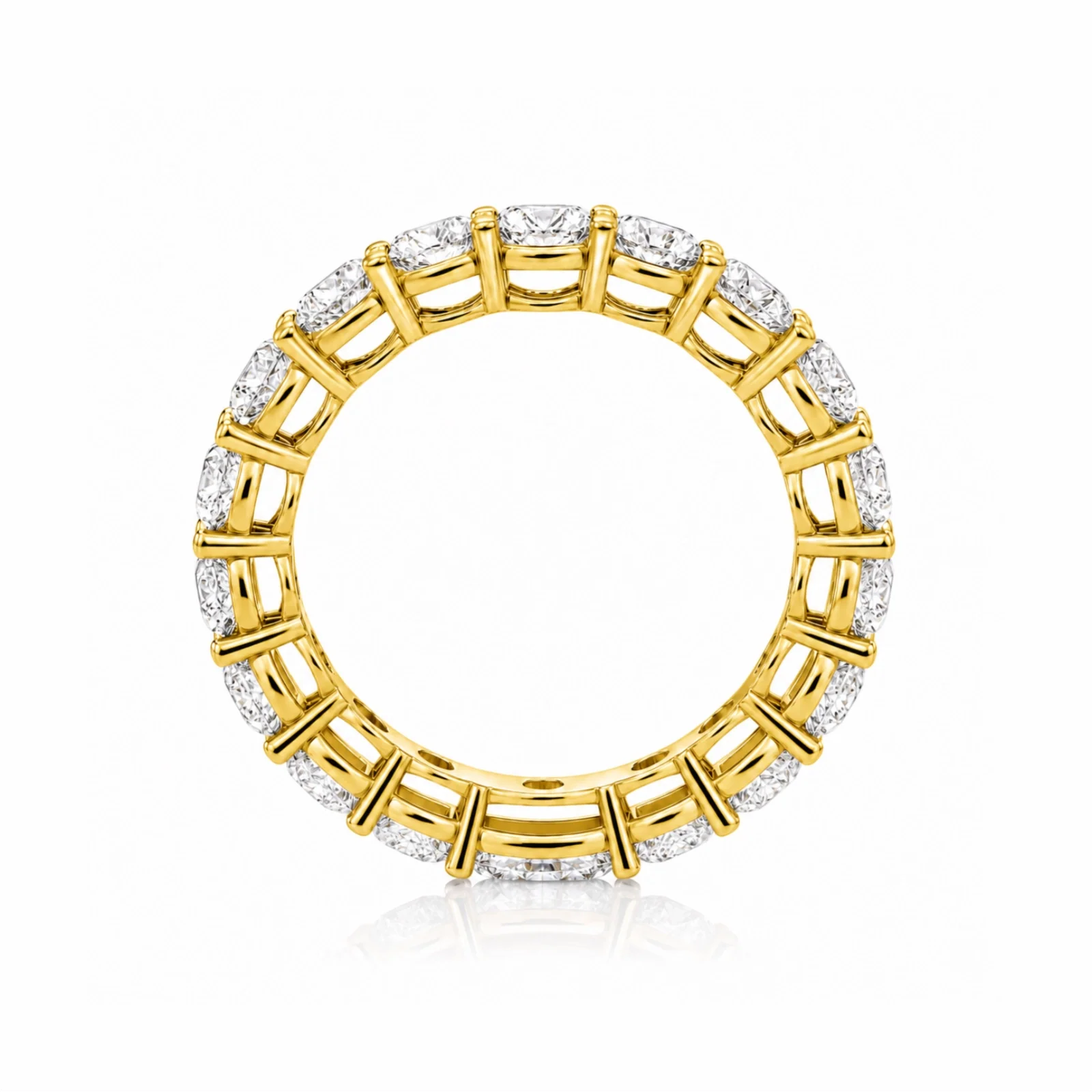 Elysia Round Lab Diamond Eternity Ring - Yellow Gold