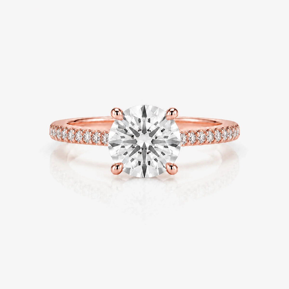 Micro Pavé Eternity Lab Diamond Ring - Rose