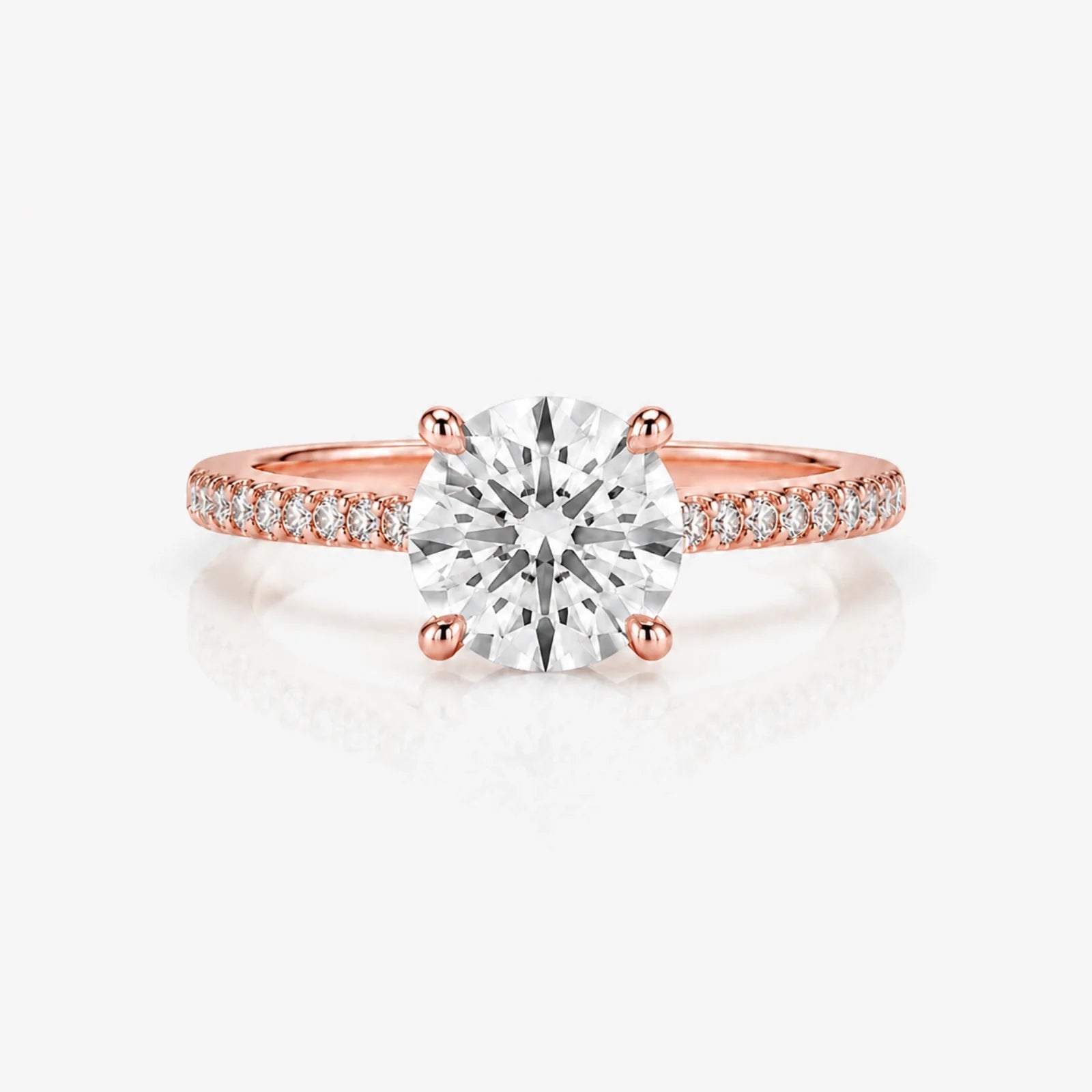 Micro Pavé Eternity Lab Diamond Ring - Rose