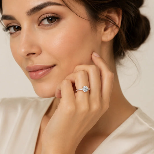 Micro Pavé Eternity Lab Diamond Ring - Rose