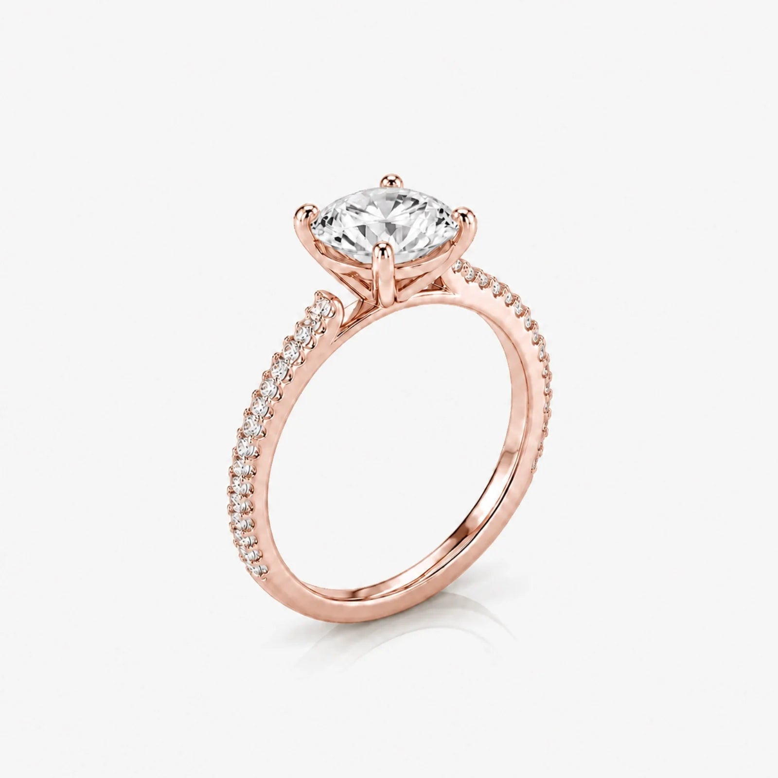 Micro Pavé Eternity Lab Diamond Ring - Rose