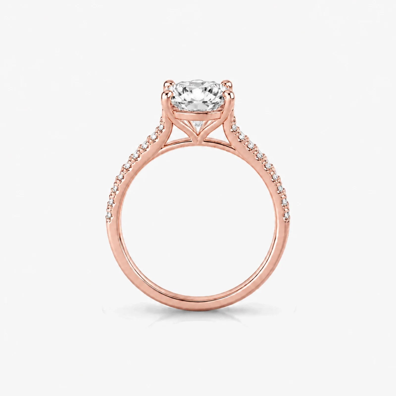 Micro Pavé Eternity Lab Diamond Ring - Rose