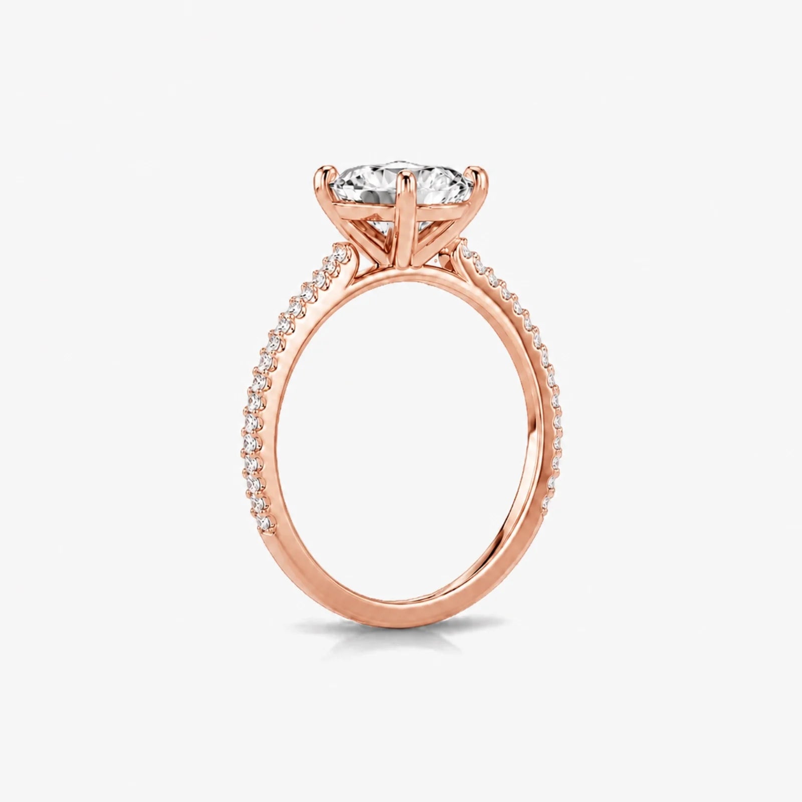 Micro Pavé Eternity Lab Diamond Ring - Rose