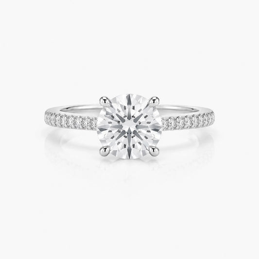 Micro Pavé Eternity Lab Diamond Ring - White