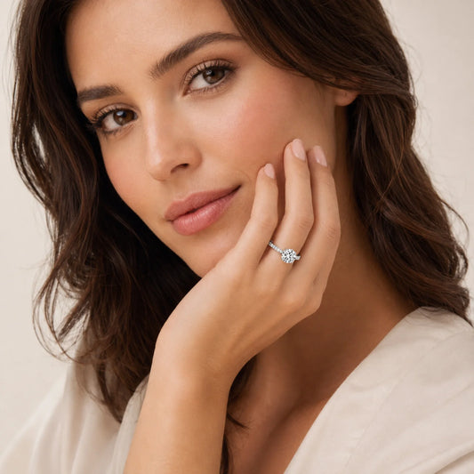 Micro Pavé Eternity Lab Diamond Ring - White