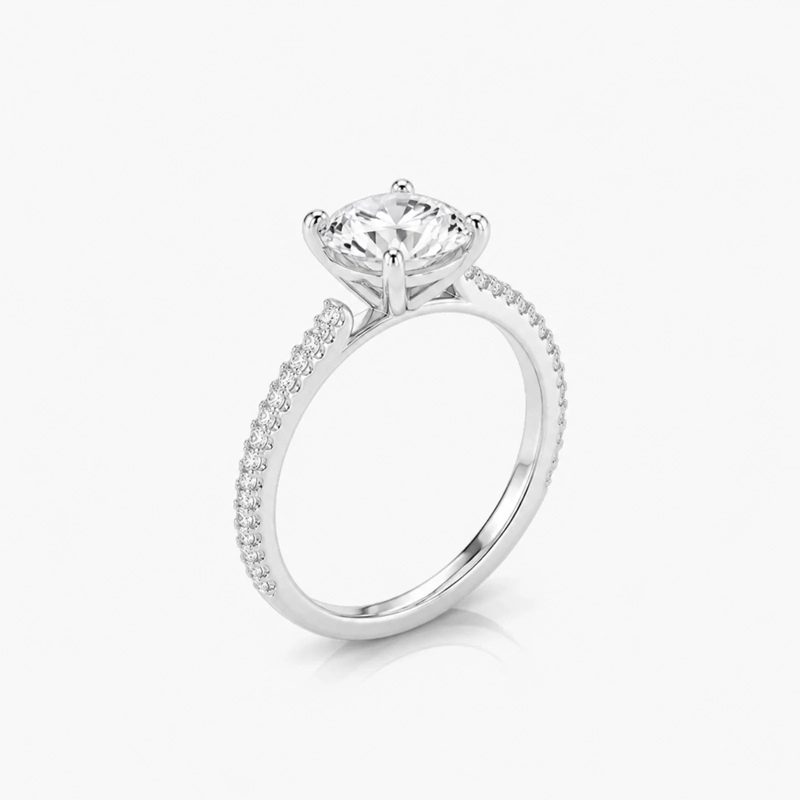 Micro Pavé Eternity Lab Diamond Ring - White