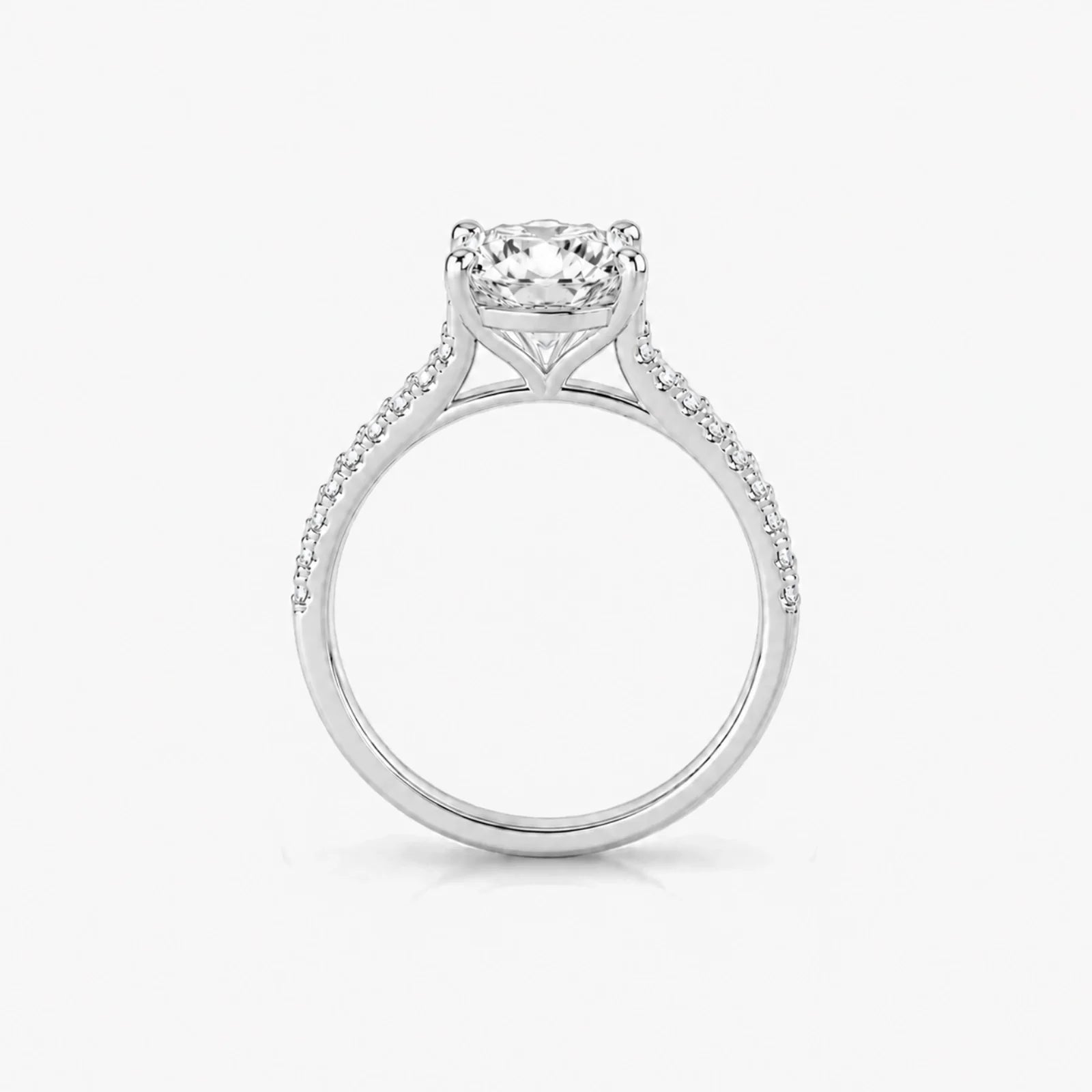 Micro Pavé Eternity Lab Diamond Ring - White