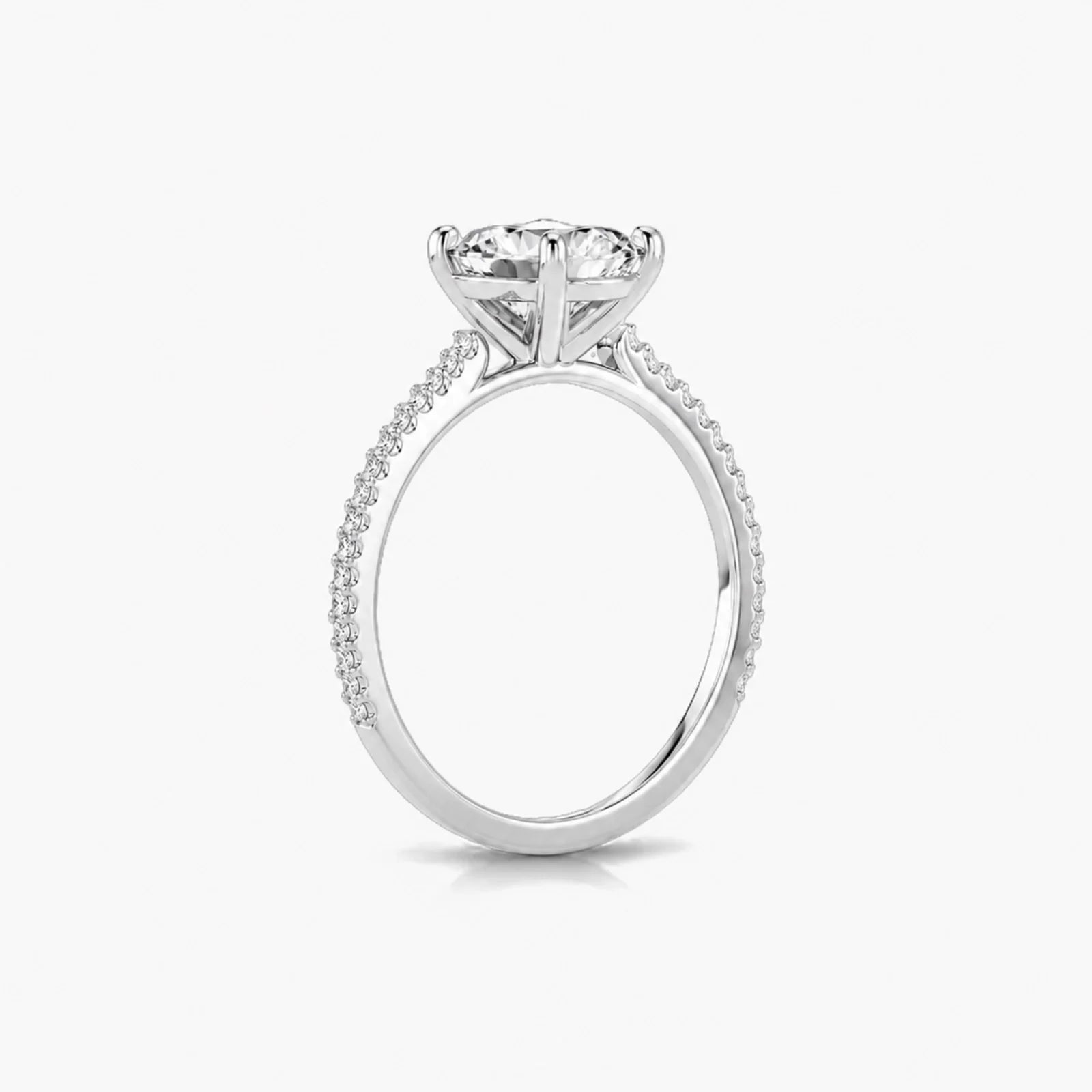 Micro Pavé Eternity Lab Diamond Ring - White