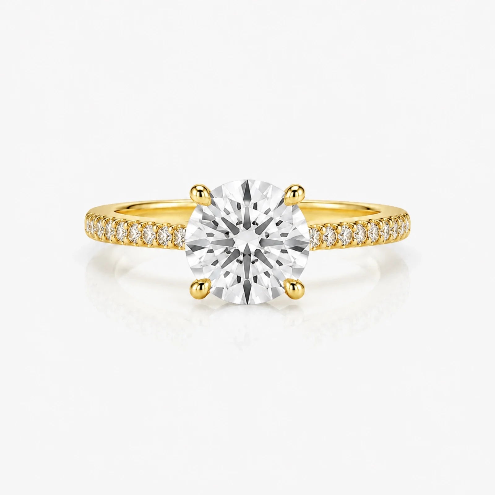Micro Pavé Eternity Lab Diamond Ring - Yellow