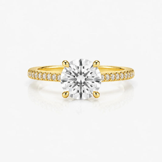 Micro Pavé Eternity Lab Diamond Ring - Yellow