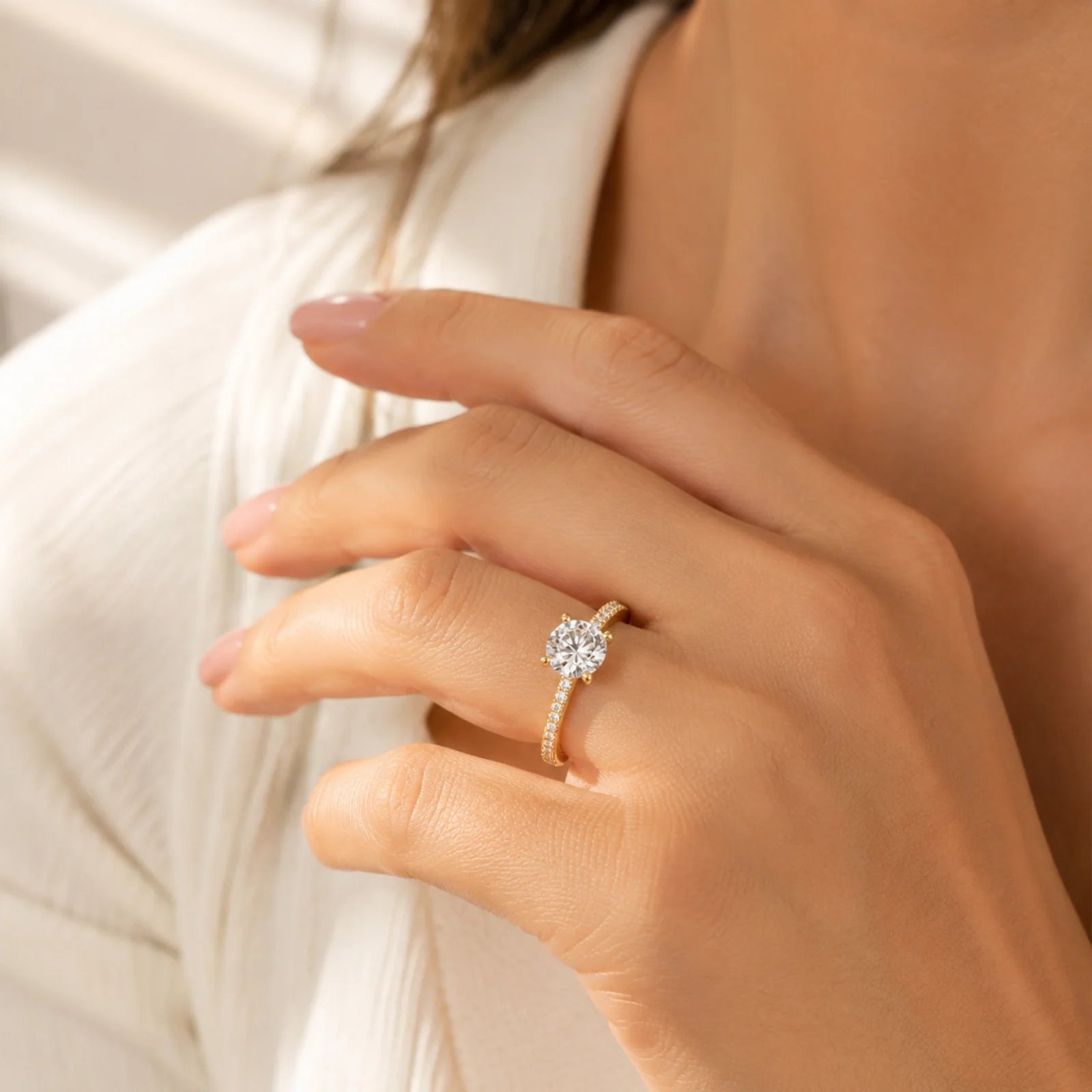 Micro Pavé Eternity Lab Diamond Ring - Yellow