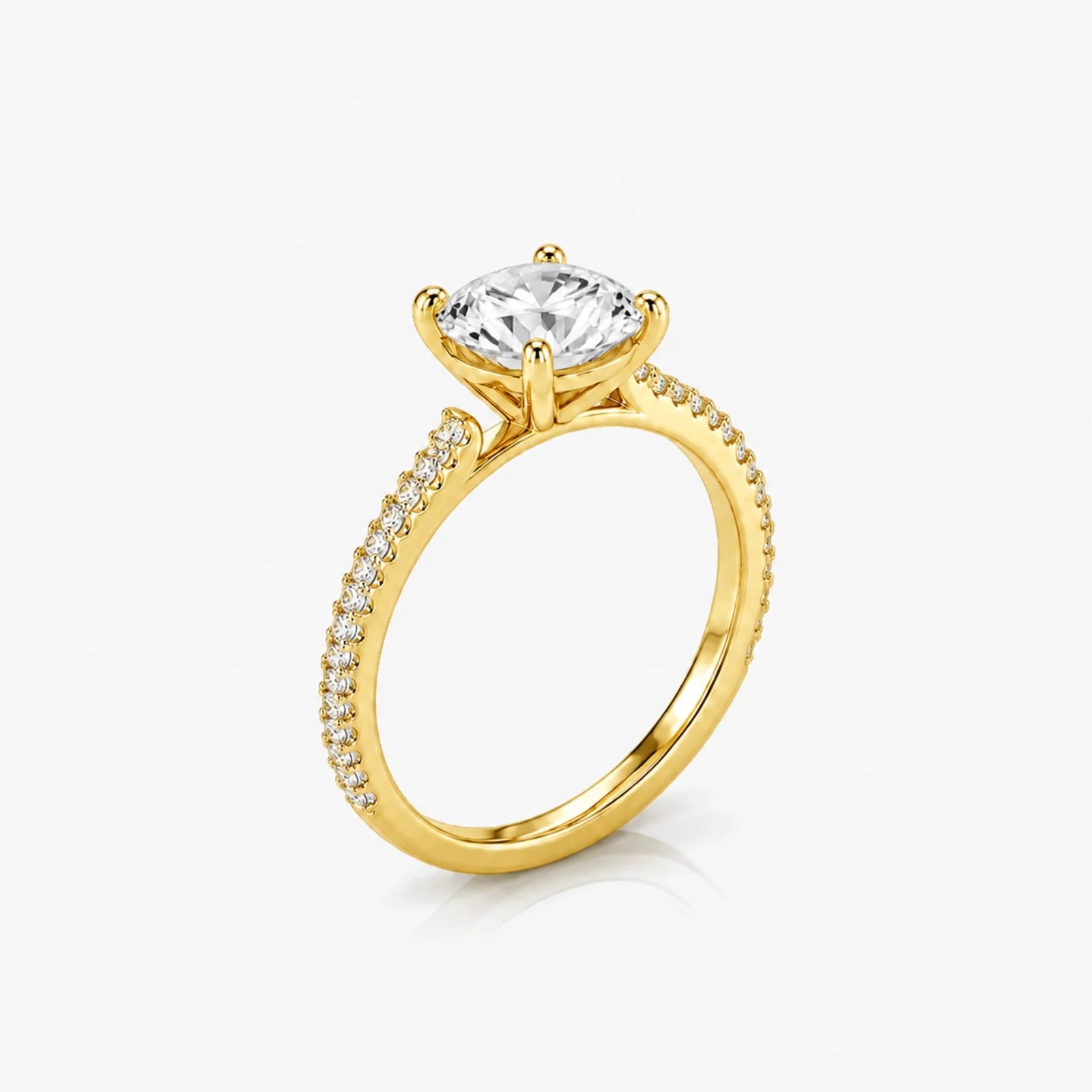 Micro Pavé Eternity Lab Diamond Ring - Yellow