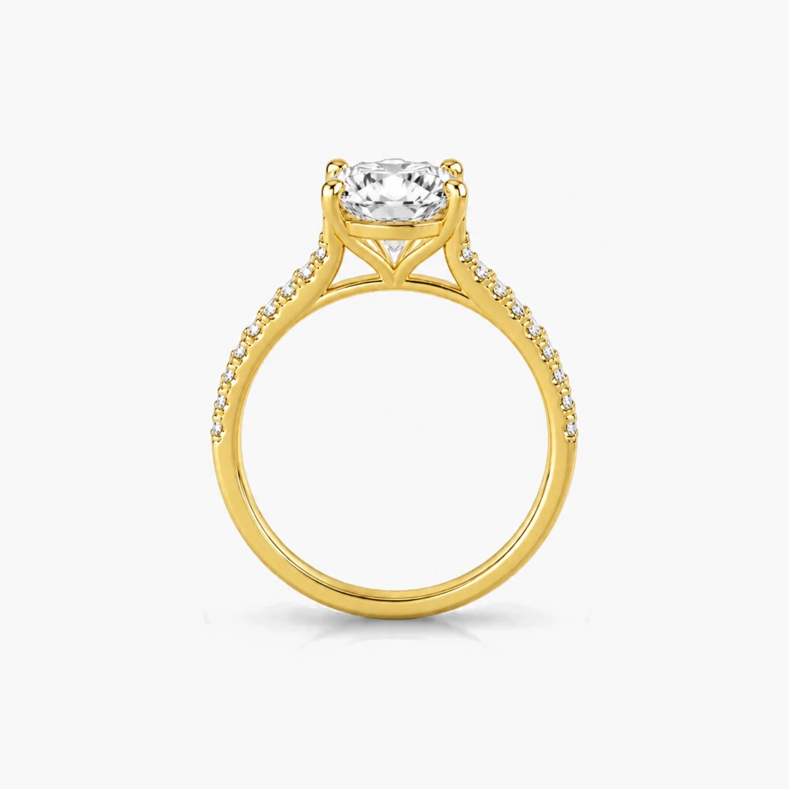 Micro Pavé Eternity Lab Diamond Ring - Yellow