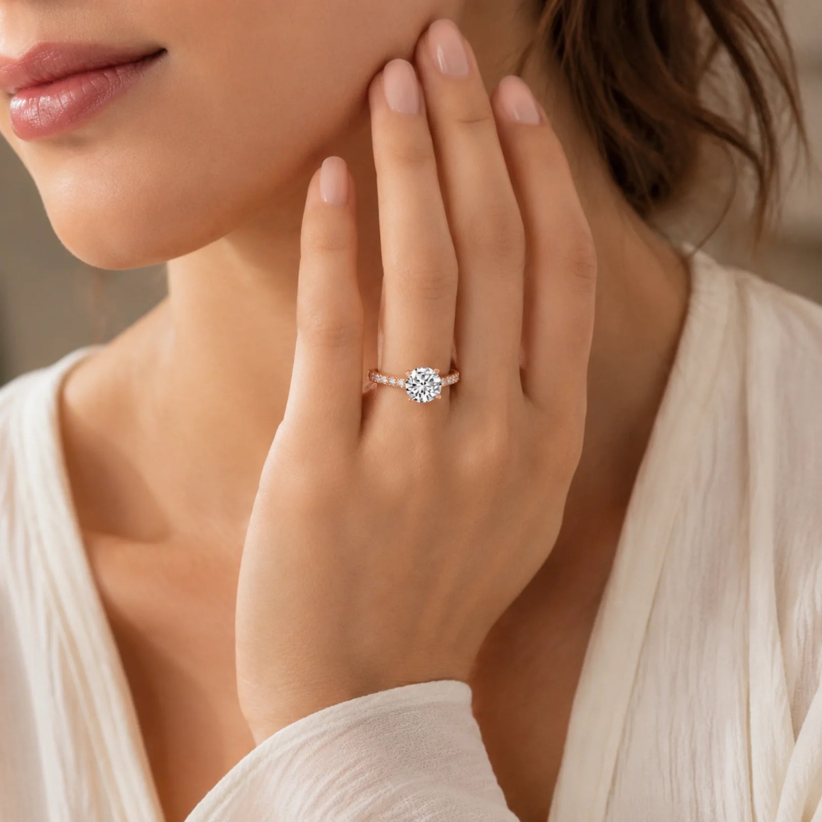 Micro Pavé Eternity Lab Diamond Ring - Yellow