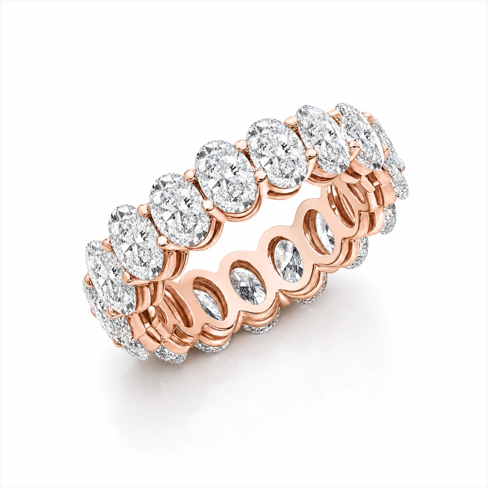 Camila Oval Lab Diamond Eternity Ring - Rose