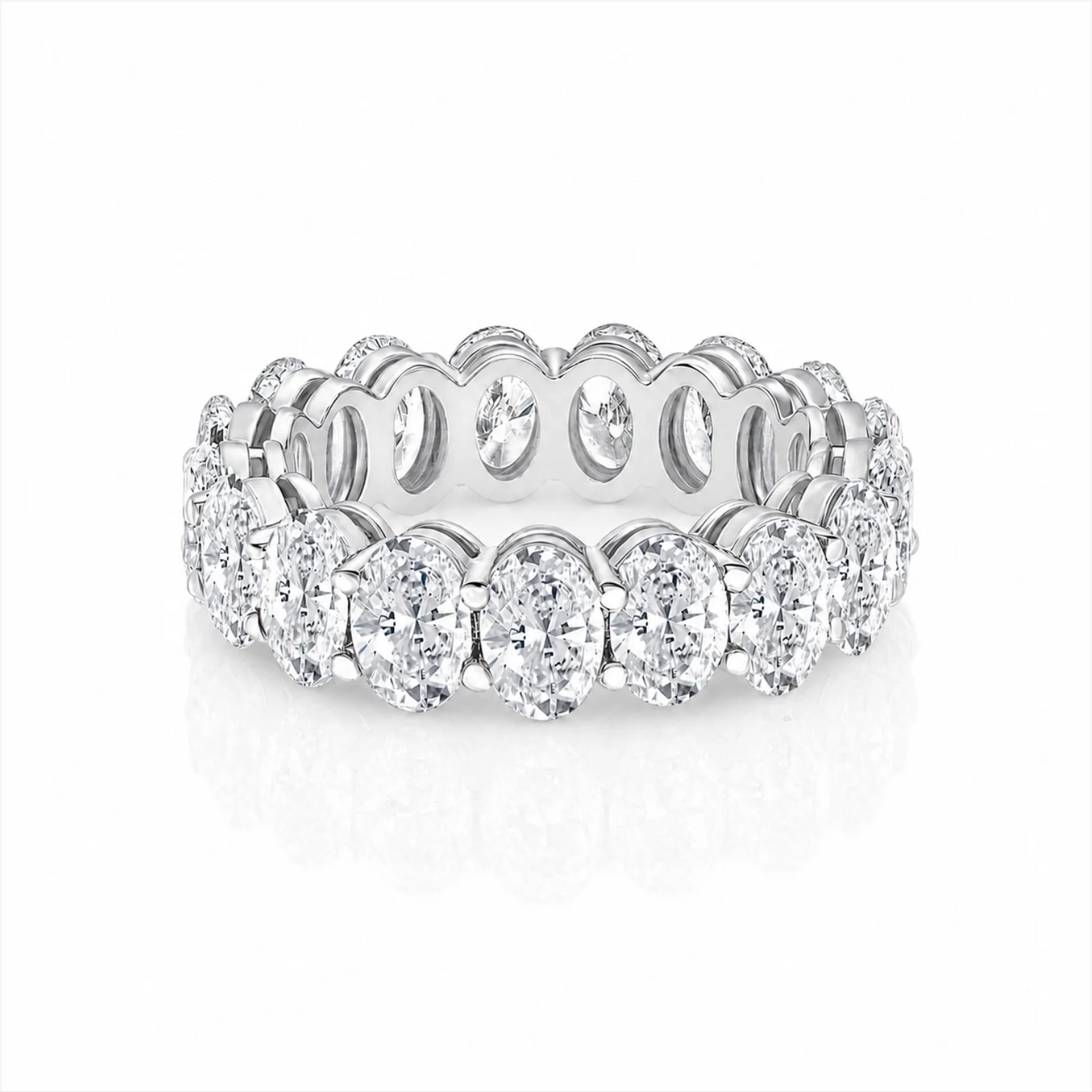Camila Oval Lab Diamond Eternity Ring - White