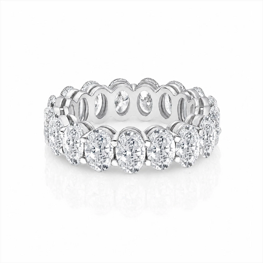 Camila Oval Lab Diamond Eternity Ring - White