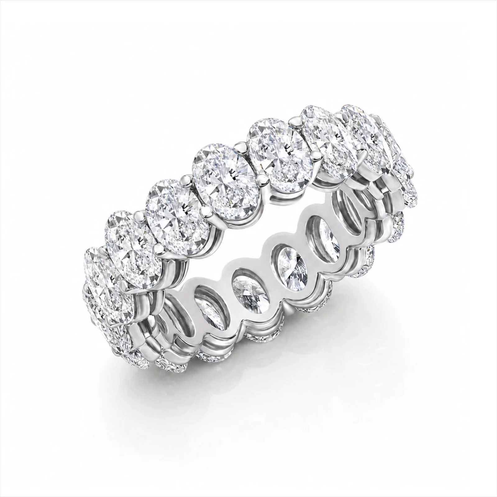 Camila Oval Lab Diamond Eternity Ring - White