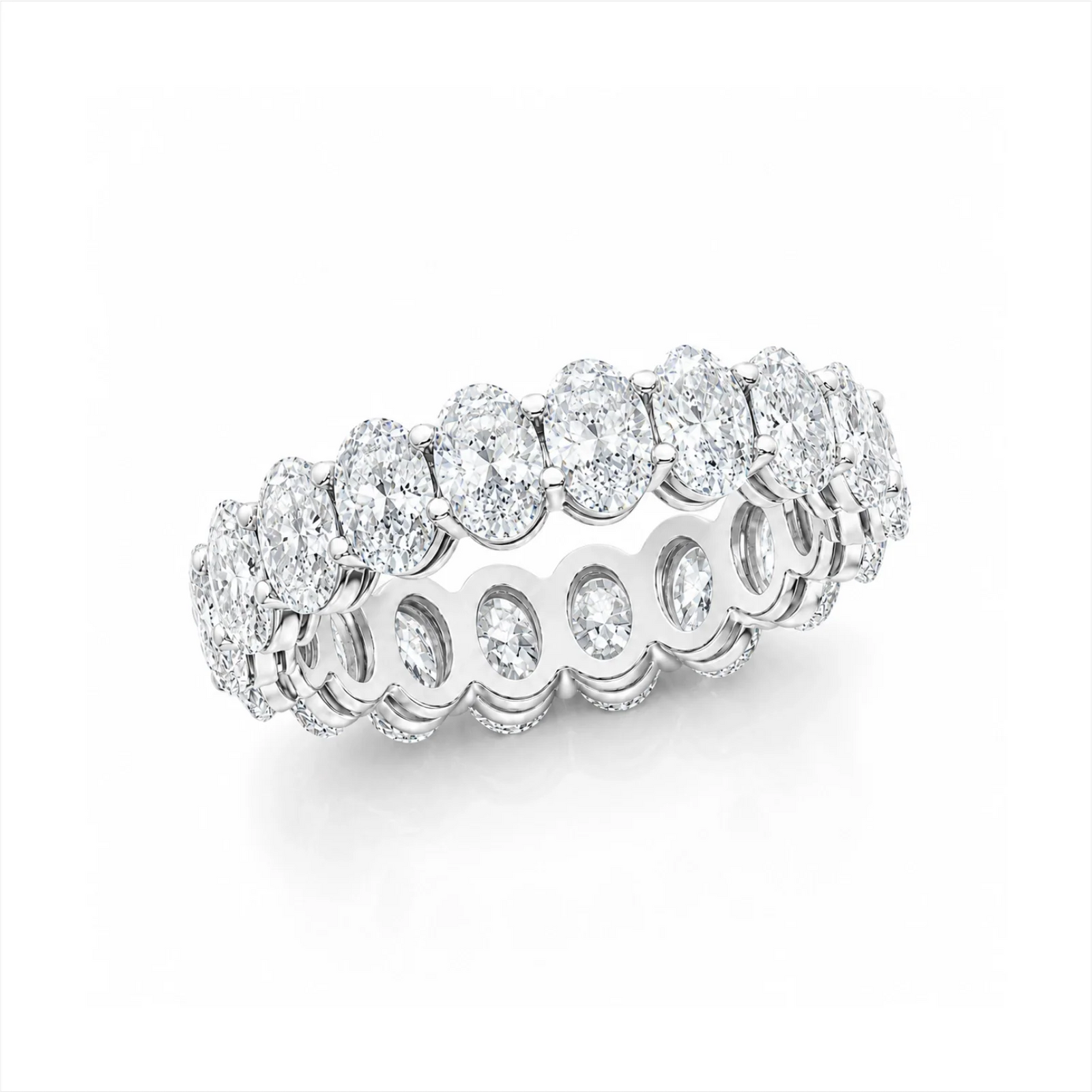 Camila Oval Lab Diamond Eternity Ring - White