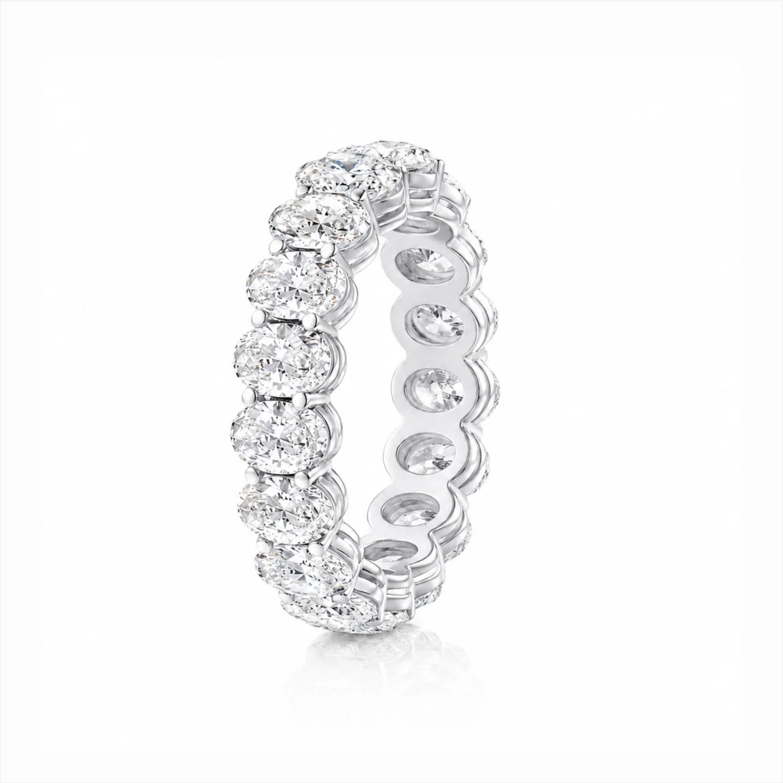 Camila Oval Lab Diamond Eternity Ring - White