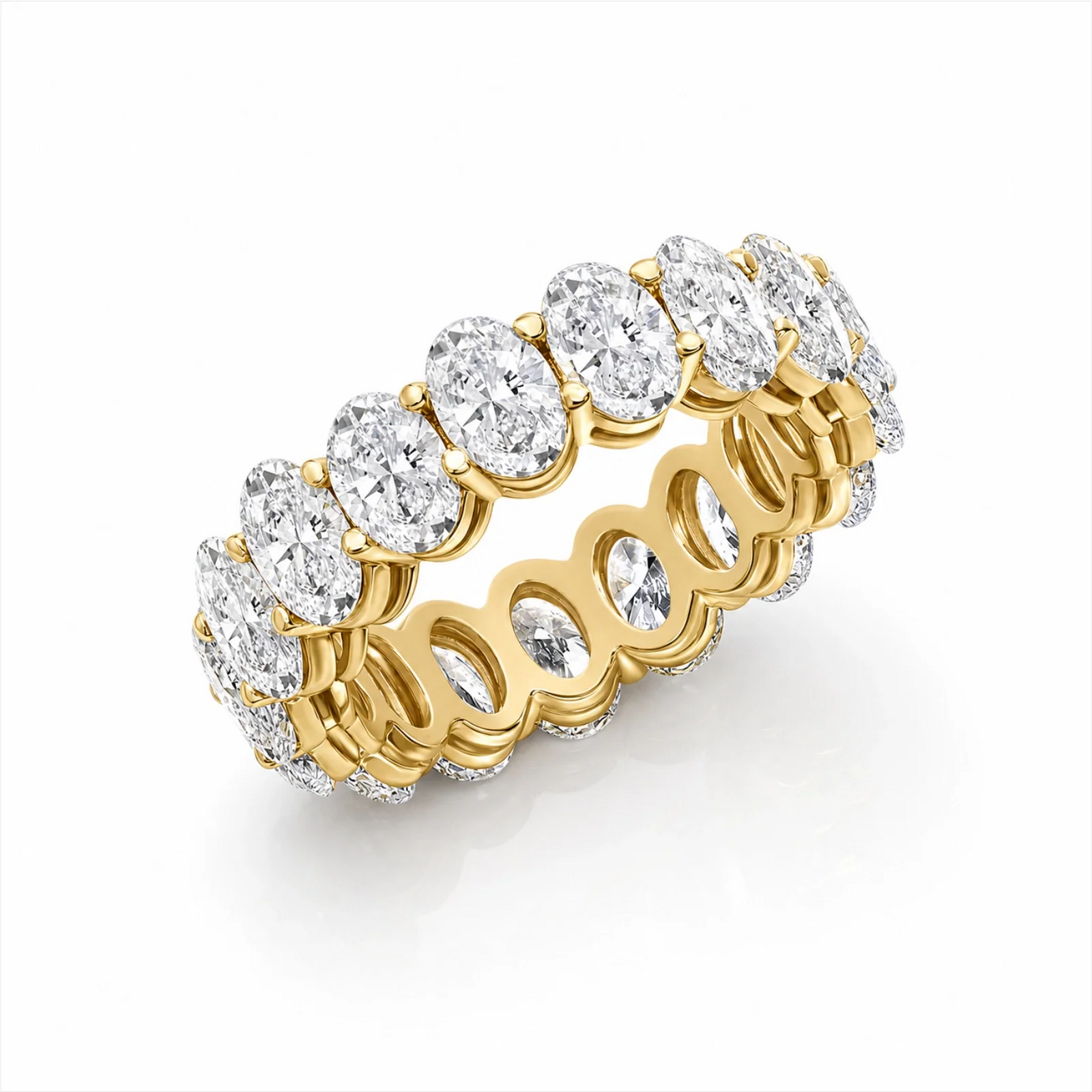 Camila Oval Lab Diamond Eternity Ring - Yellow