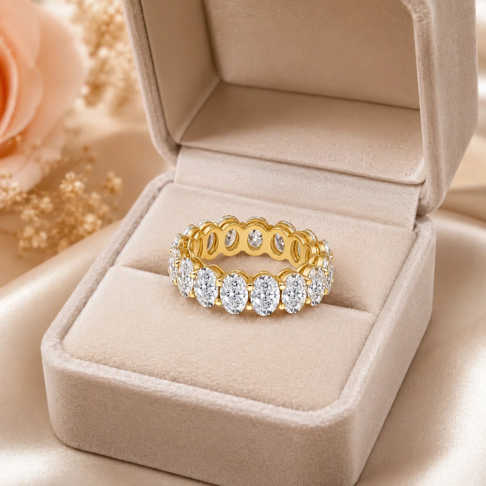 Camila Oval Lab Diamond Eternity Ring - Yellow