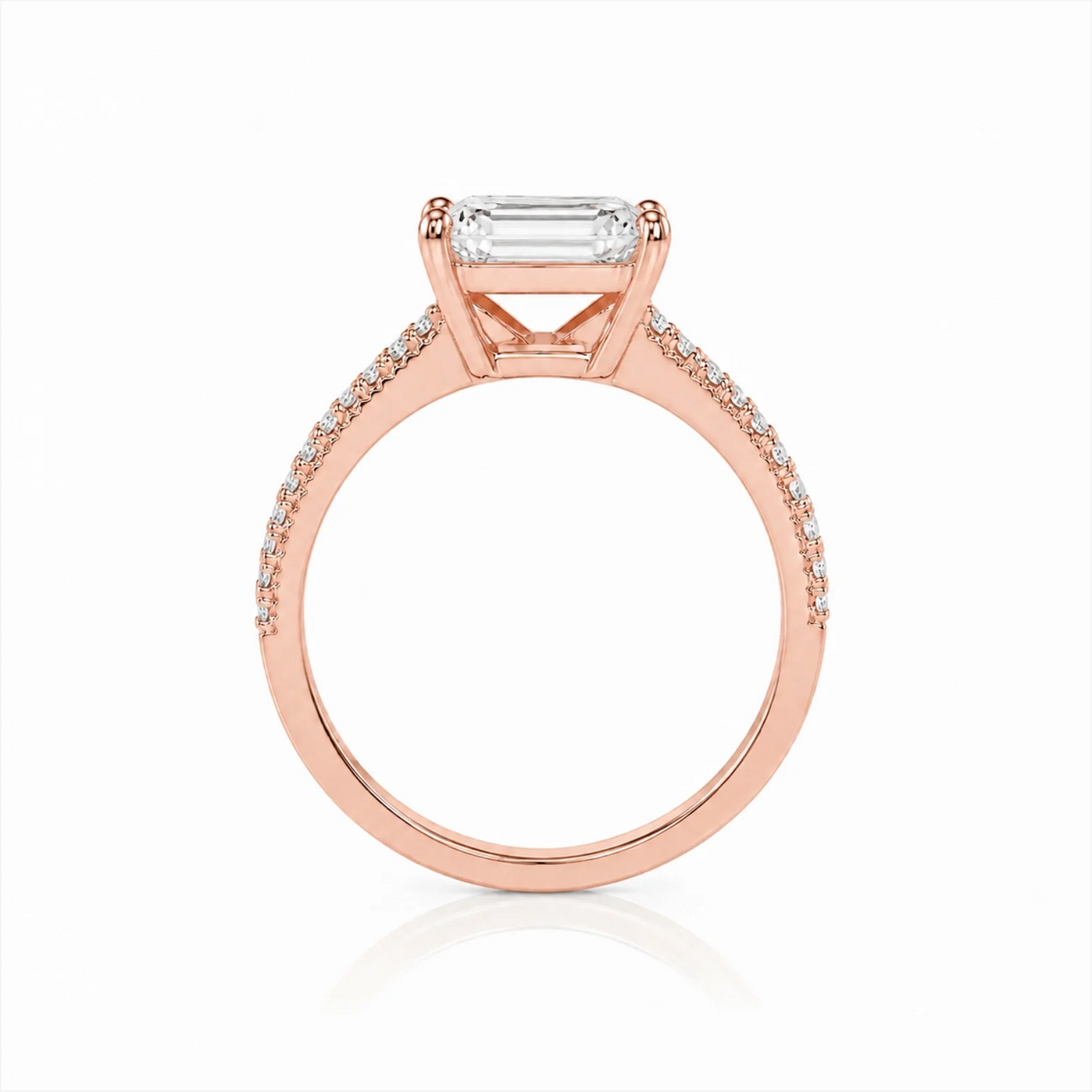 Grace Micro pavé Eternity Lab Diamond Ring - Rose