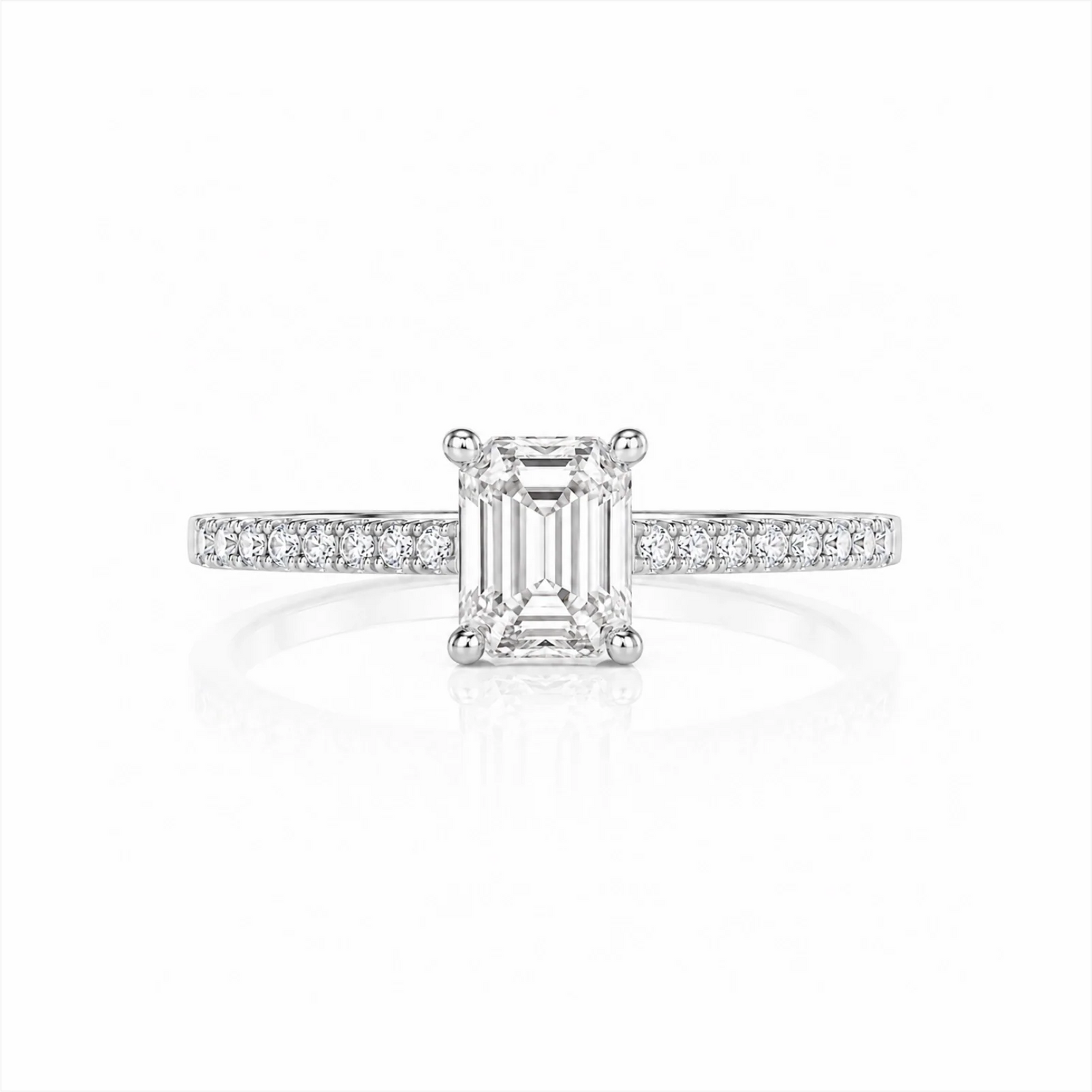 Grace Micro pavé Eternity Lab Diamond Ring - White