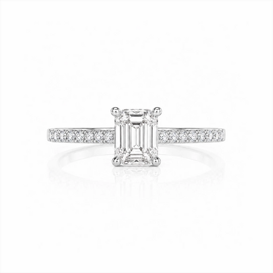 Grace Micro pavé Eternity Lab Diamond Ring - White