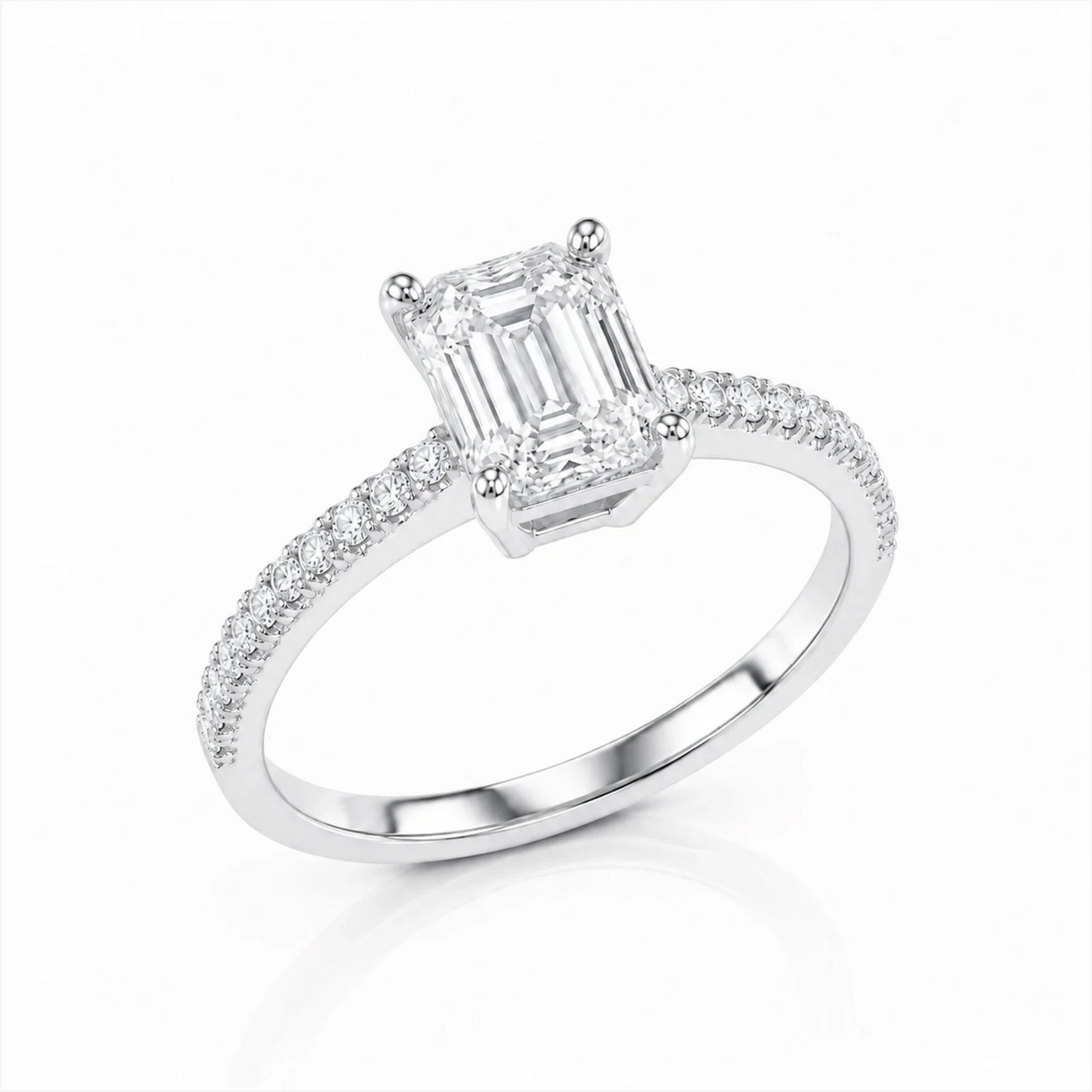 Grace Micro pavé Eternity Lab Diamond Ring - White