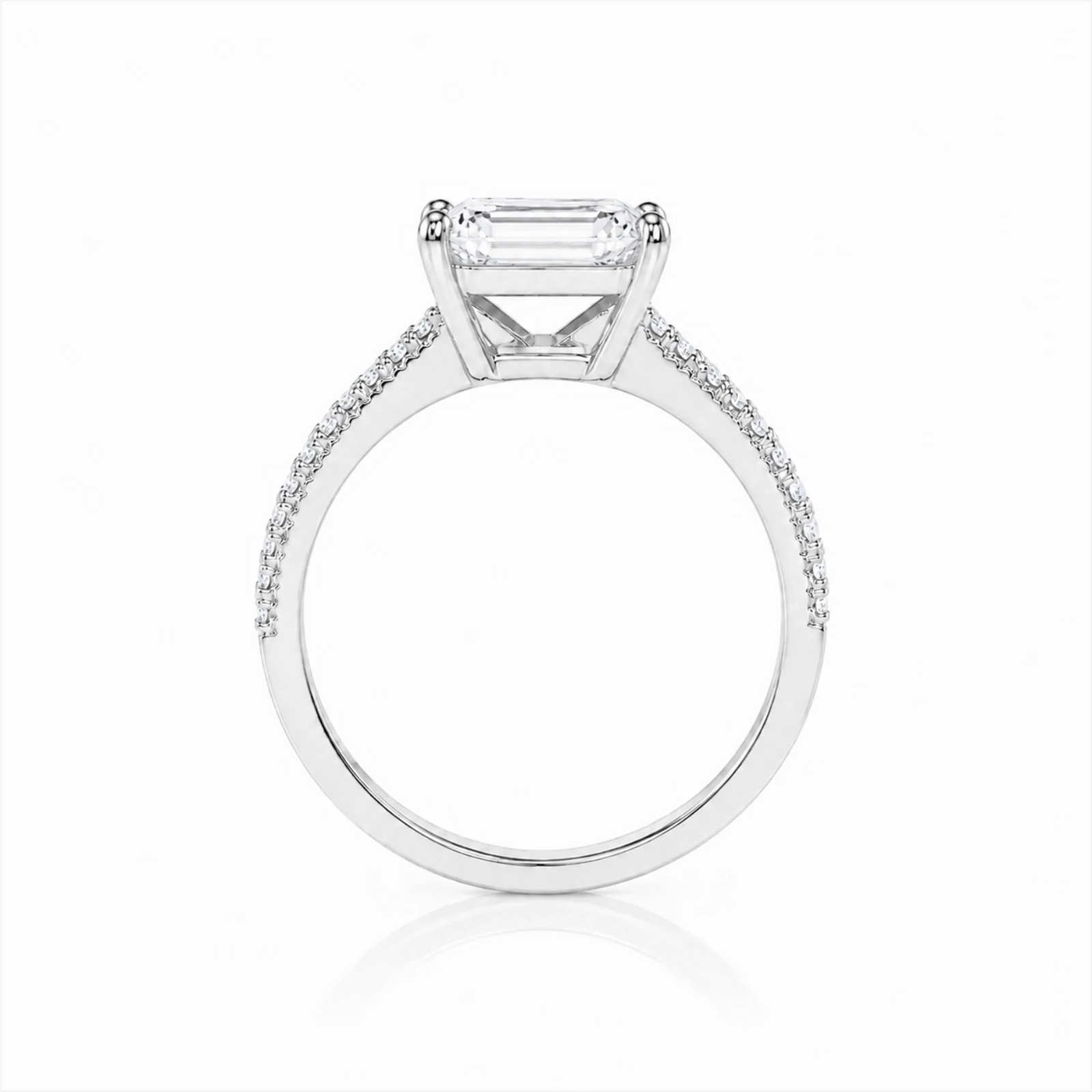 Grace Micro pavé Eternity Lab Diamond Ring - White
