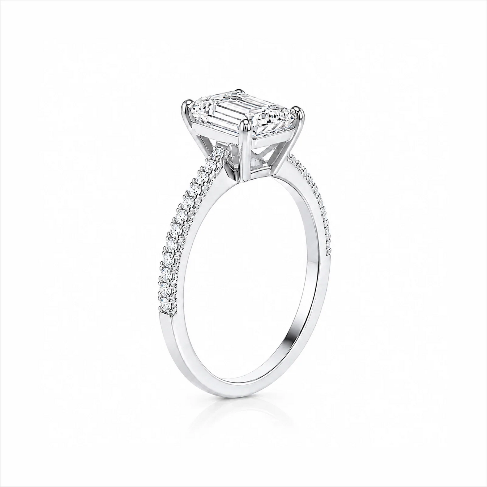 Grace Micro pavé Eternity Lab Diamond Ring - White