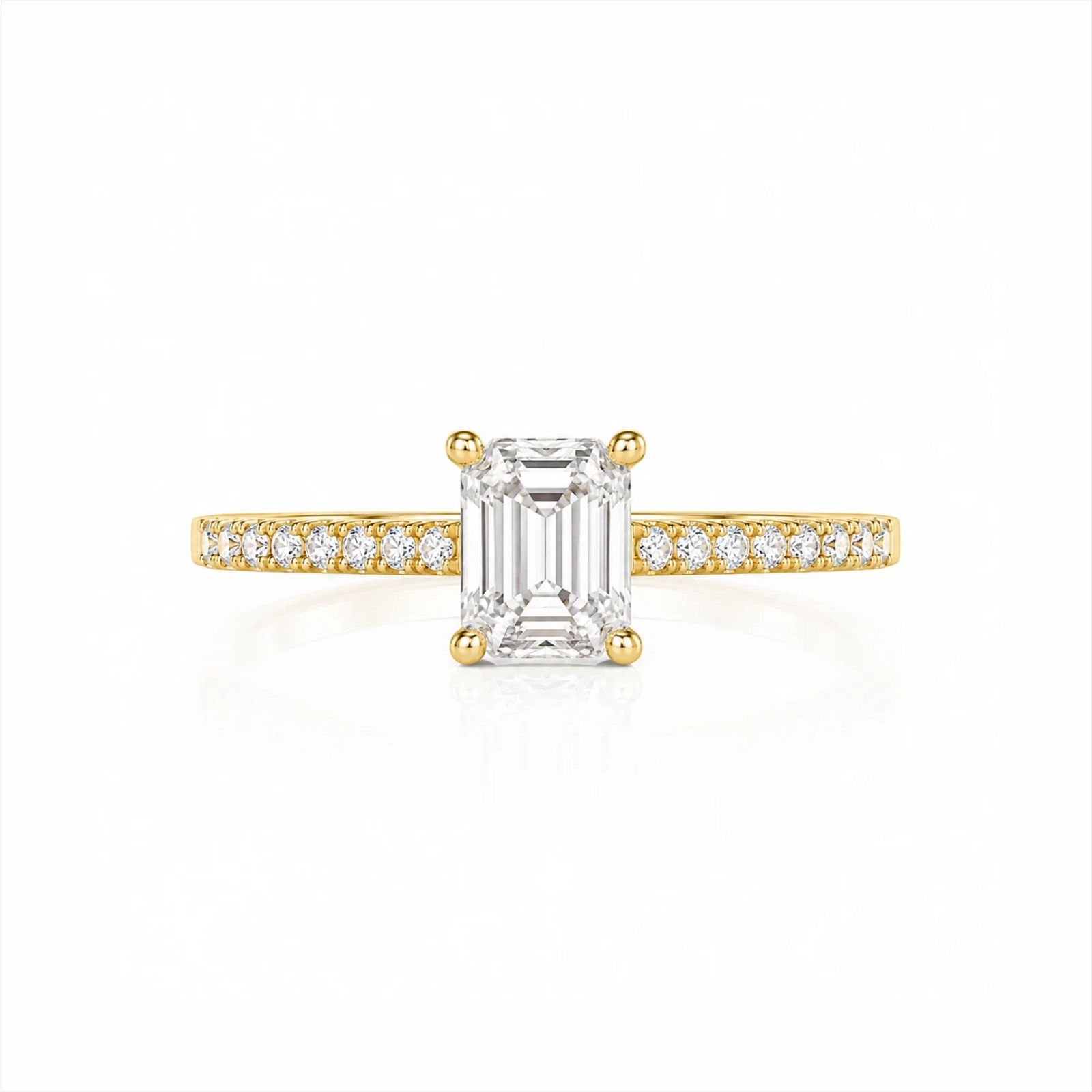 Grace Micro pavé Eternity Lab Diamond Ring - Yellow