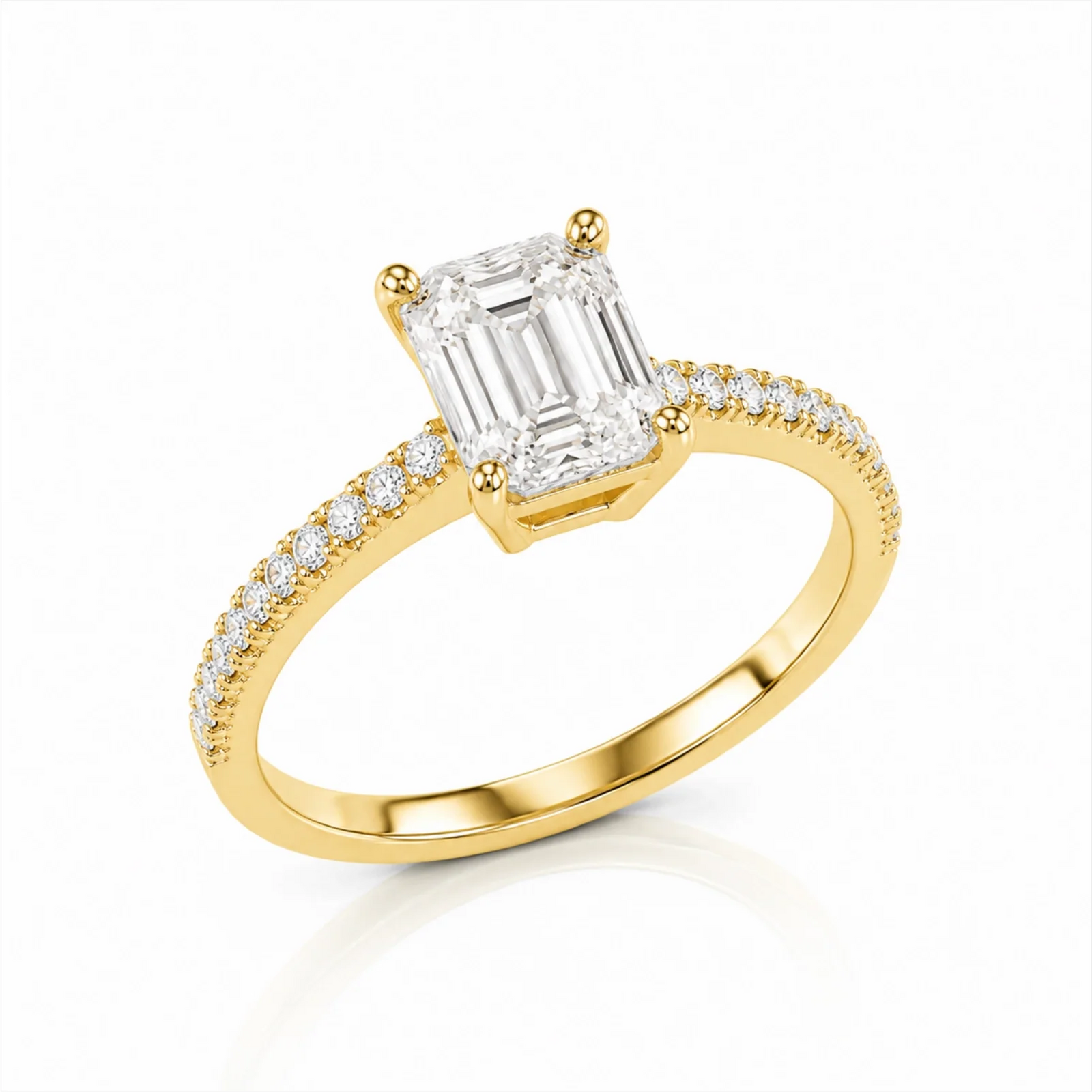 Grace Micro pavé Eternity Lab Diamond Ring - Yellow