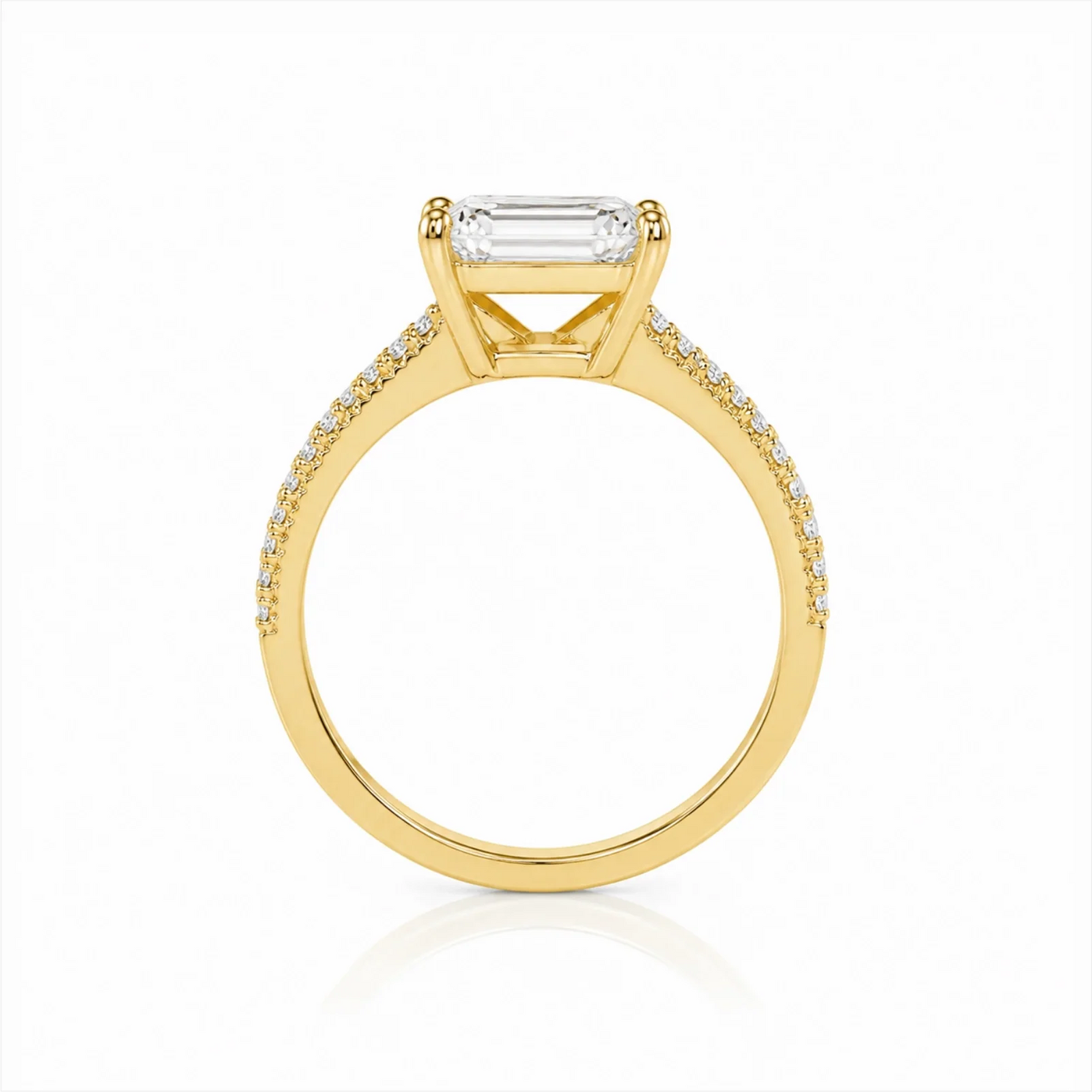 Grace Micro pavé Eternity Lab Diamond Ring - Yellow