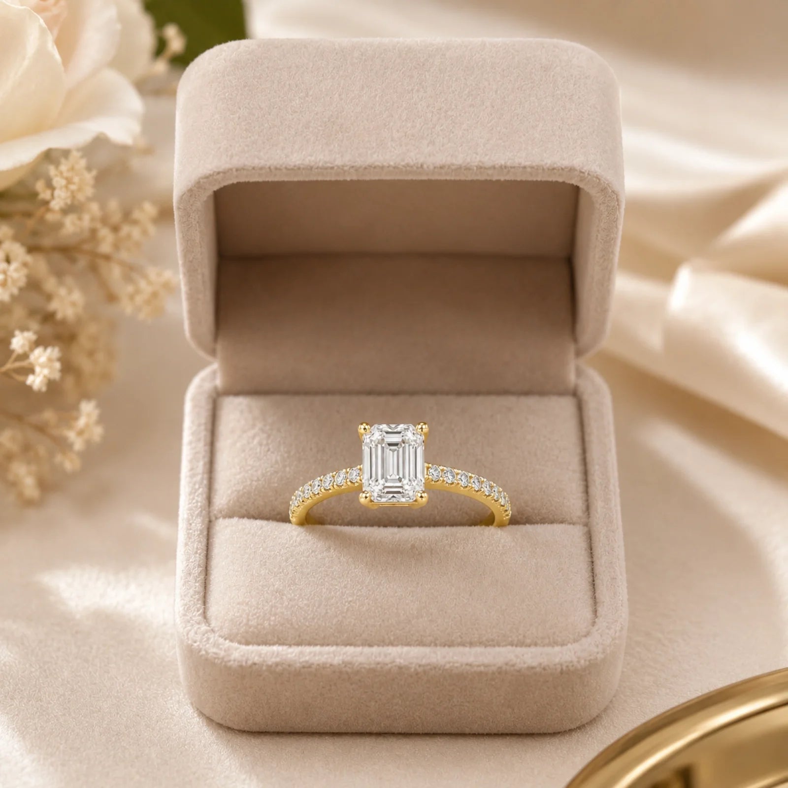 Grace Micro pavé Eternity Lab Diamond Ring - Yellow