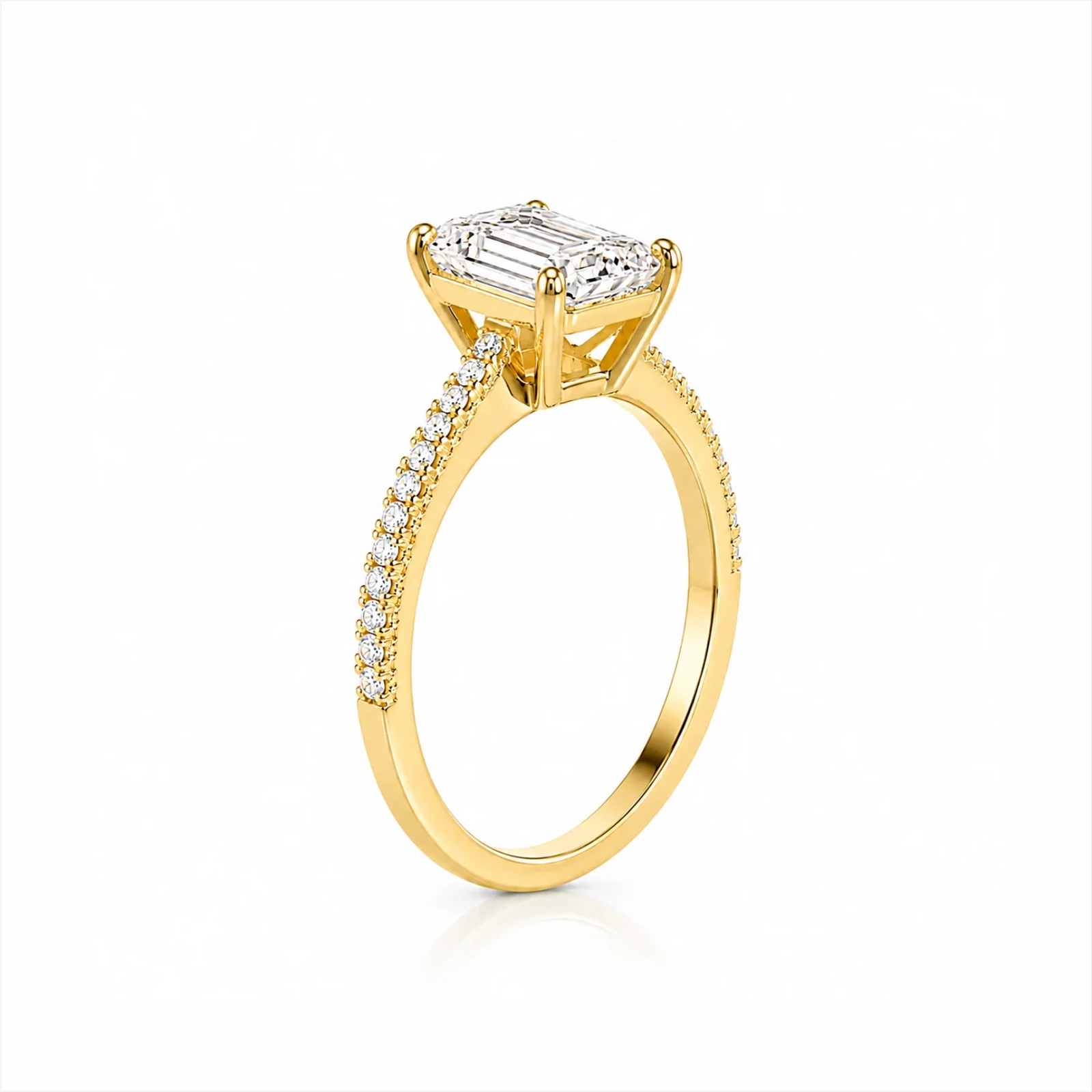 Grace Micro pavé Eternity Lab Diamond Ring - Yellow