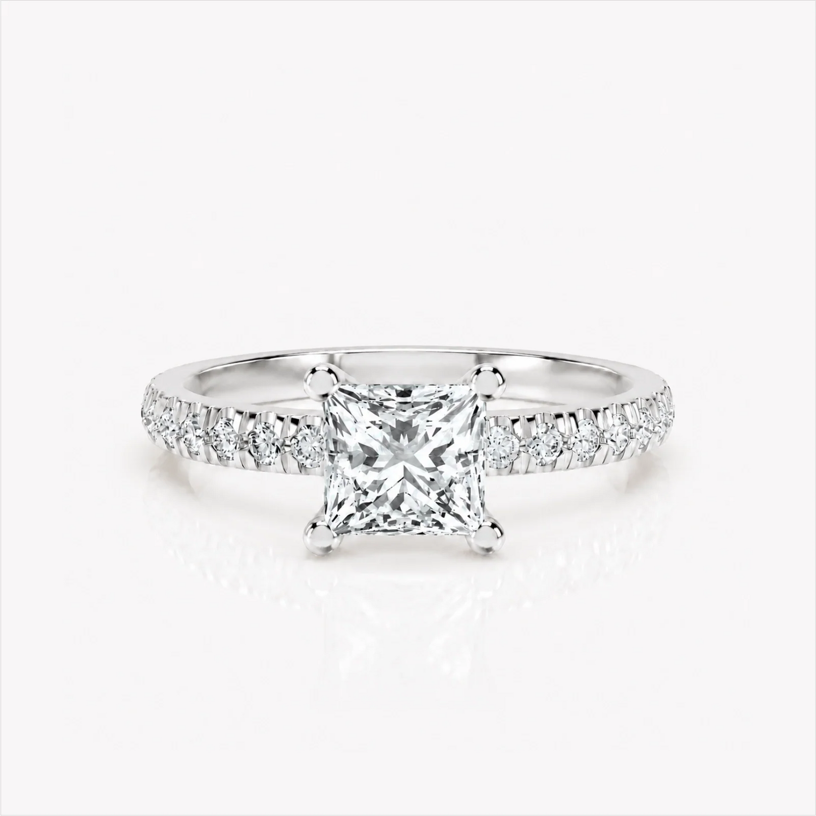 Grace Micro pavé Eternity Lab Diamond Ring - White