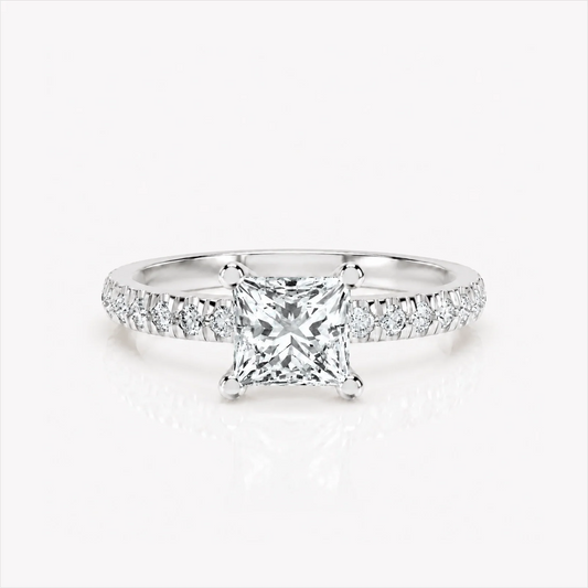 Grace Micro pavé Eternity Lab Diamond Ring - White