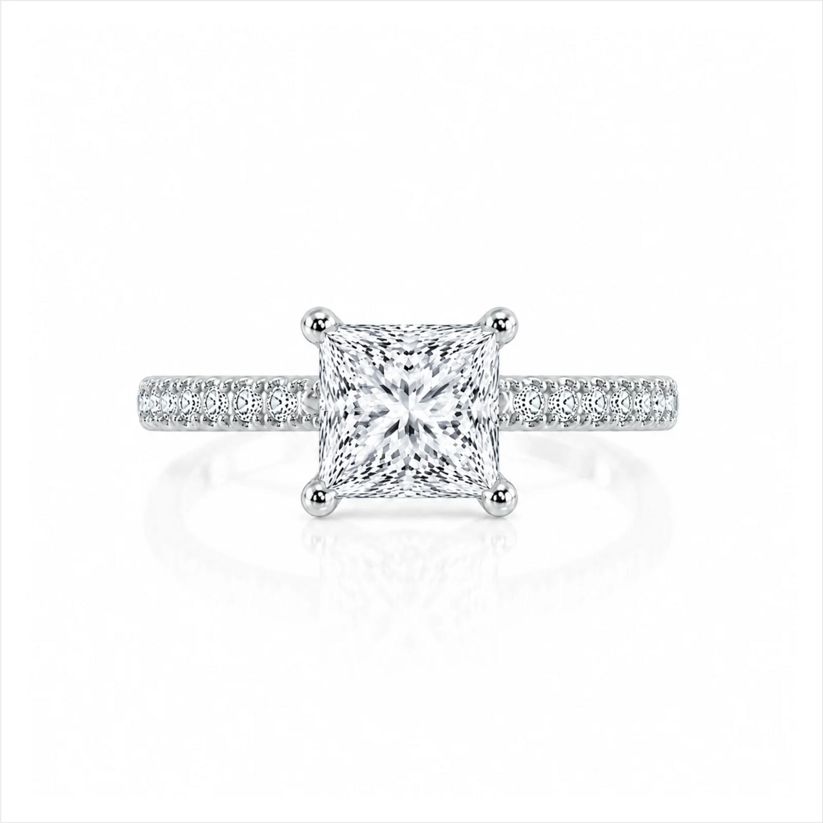 Grace Micro pavé Eternity Lab Diamond Ring - White