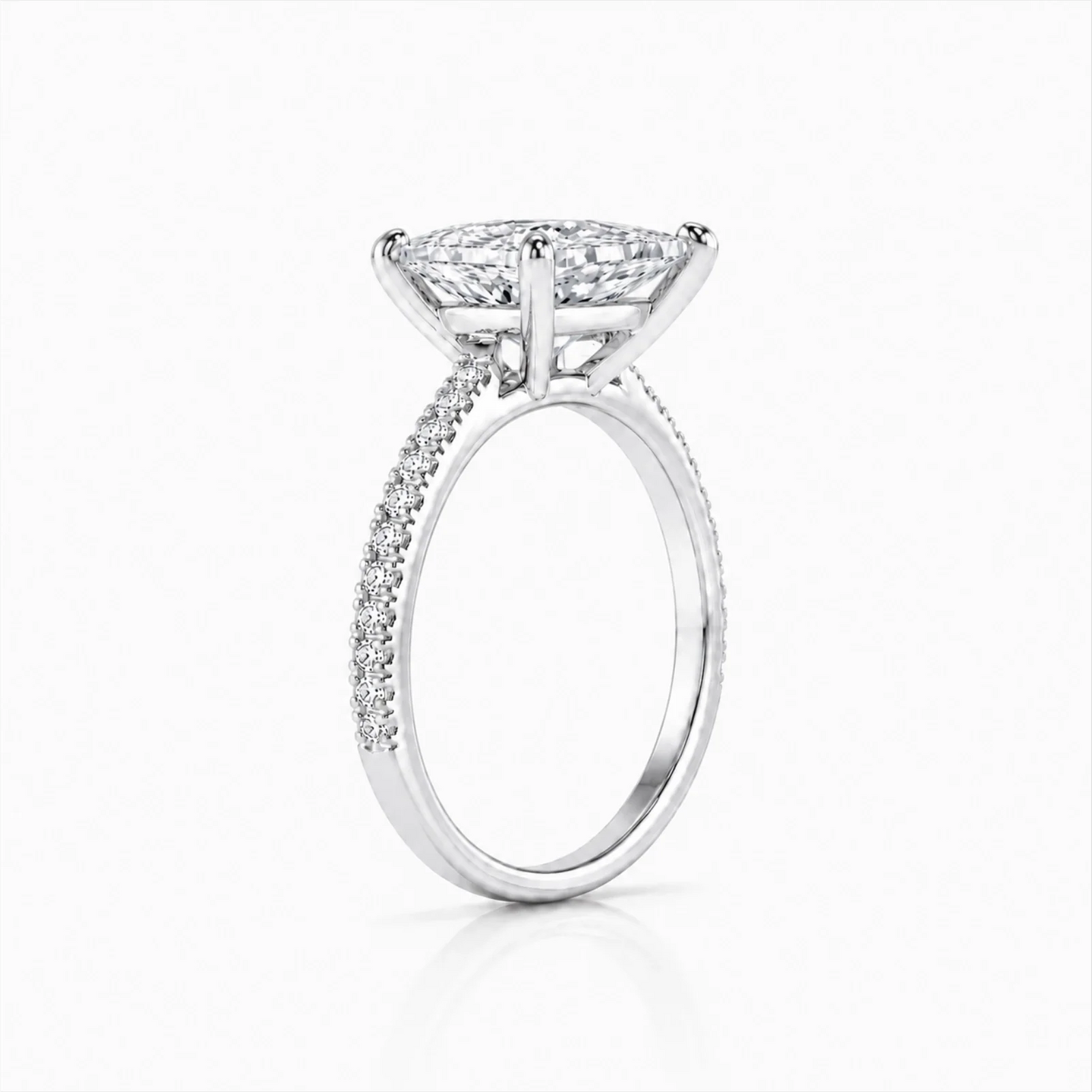 Grace Micro pavé Eternity Lab Diamond Ring - White