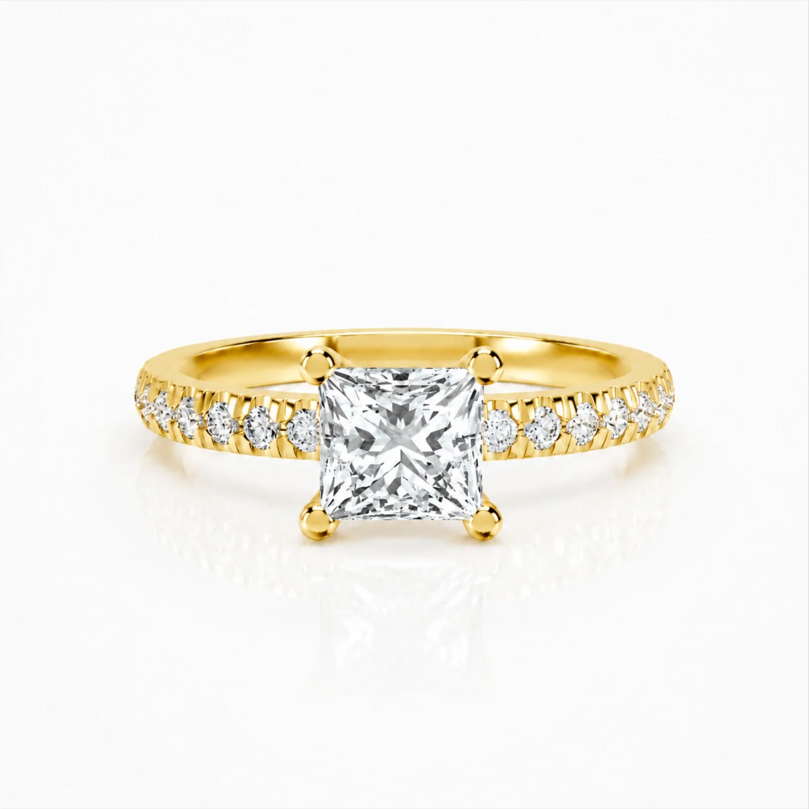 Grace Micro pavé Eternity Lab Diamond Ring - Yellow
