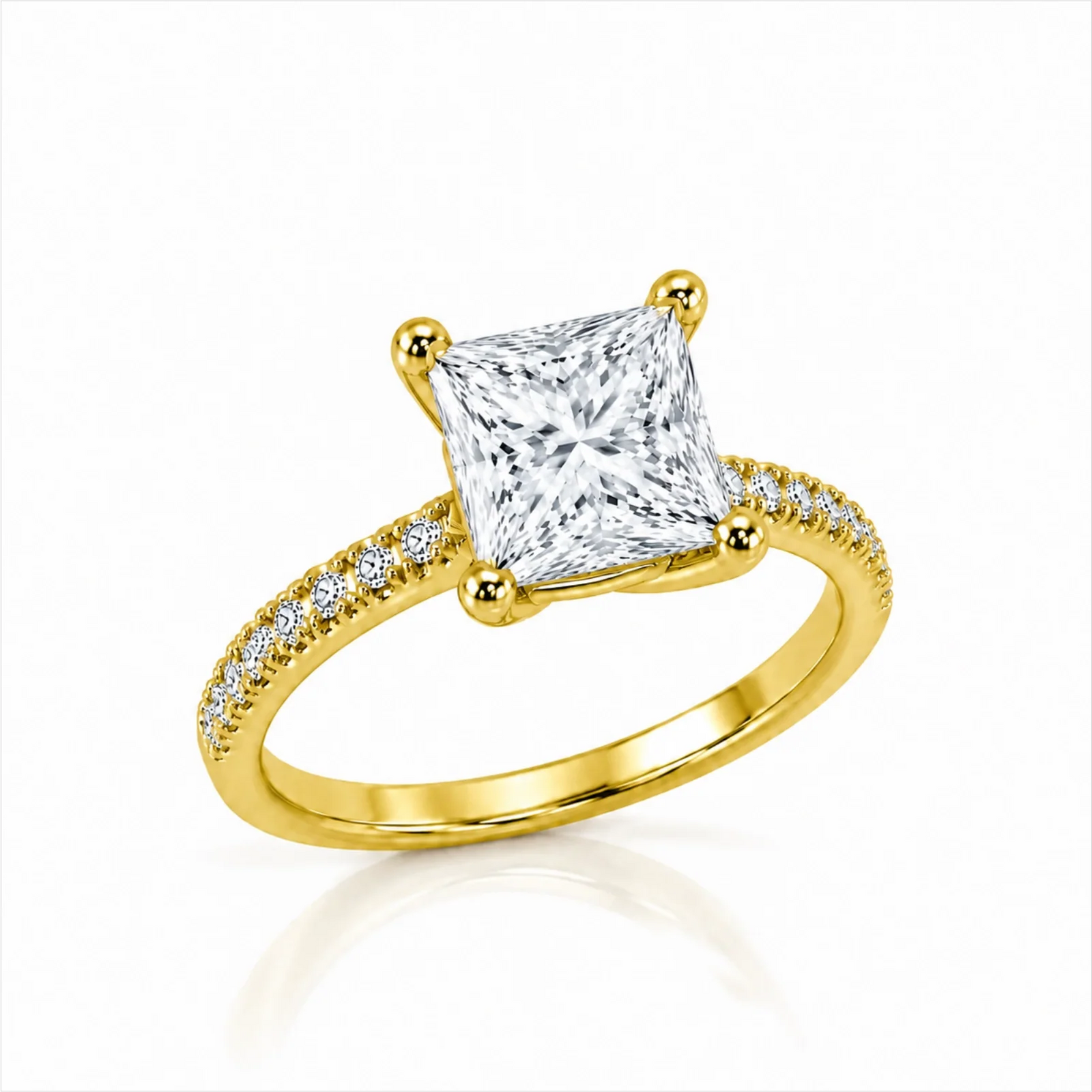 Grace Micro pavé Eternity Lab Diamond Ring - Yellow