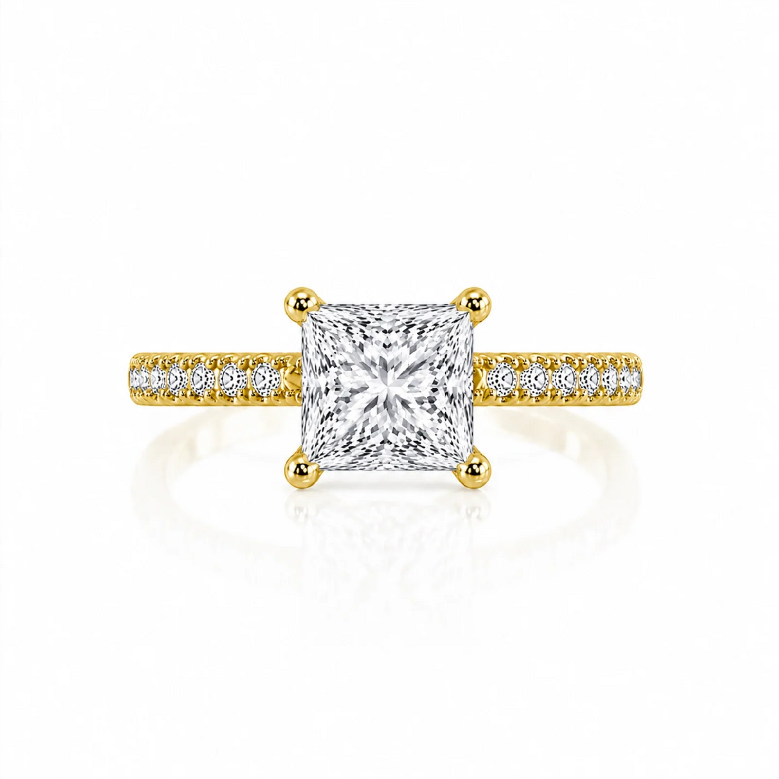 Grace Micro pavé Eternity Lab Diamond Ring - Yellow